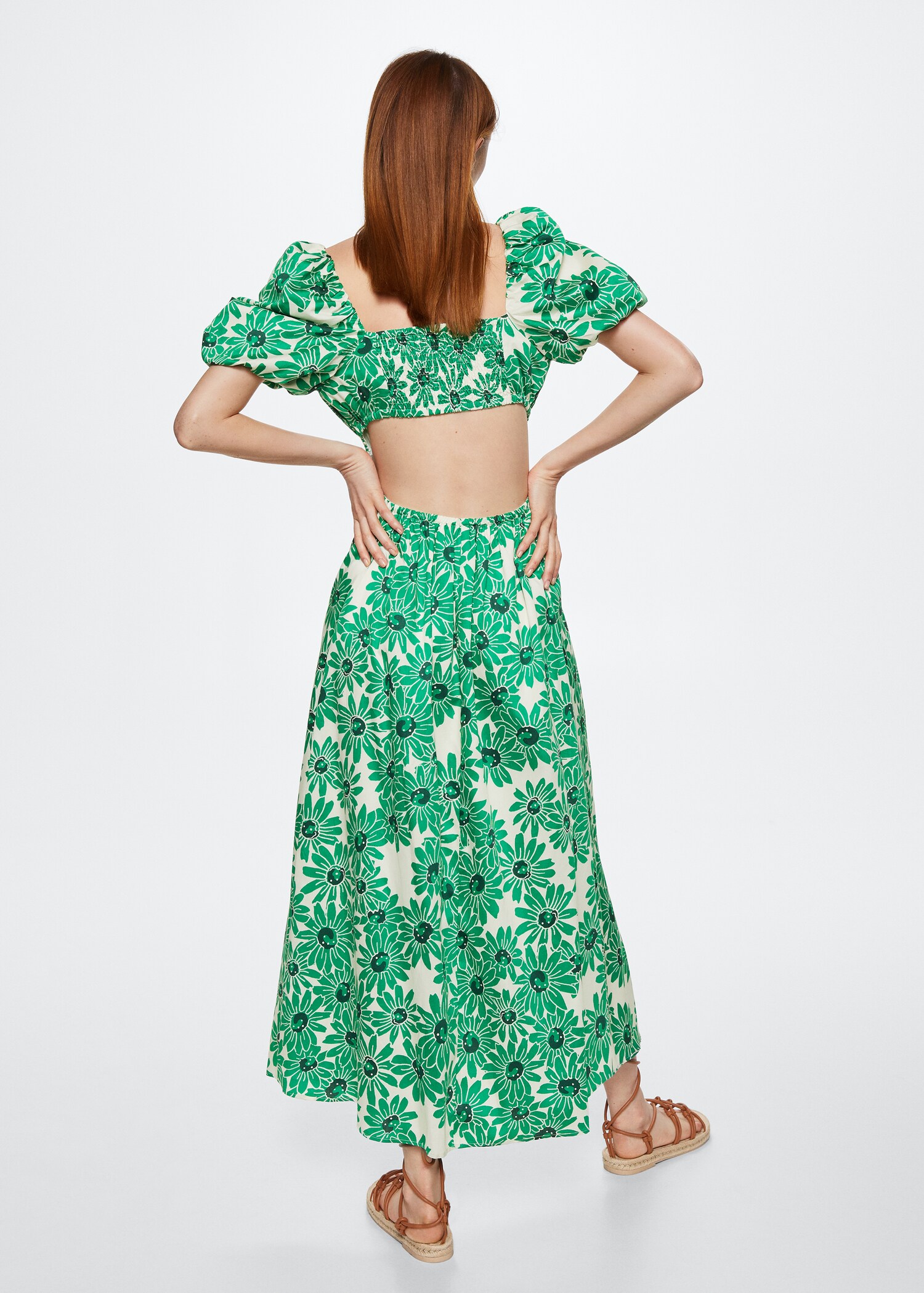 Flowers cotton dress - Reverse of the article