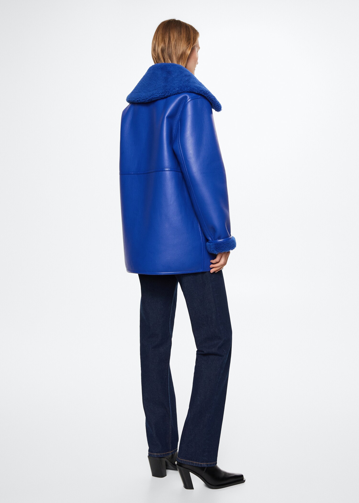 Faux shearling-lined coat - Reverse of the article