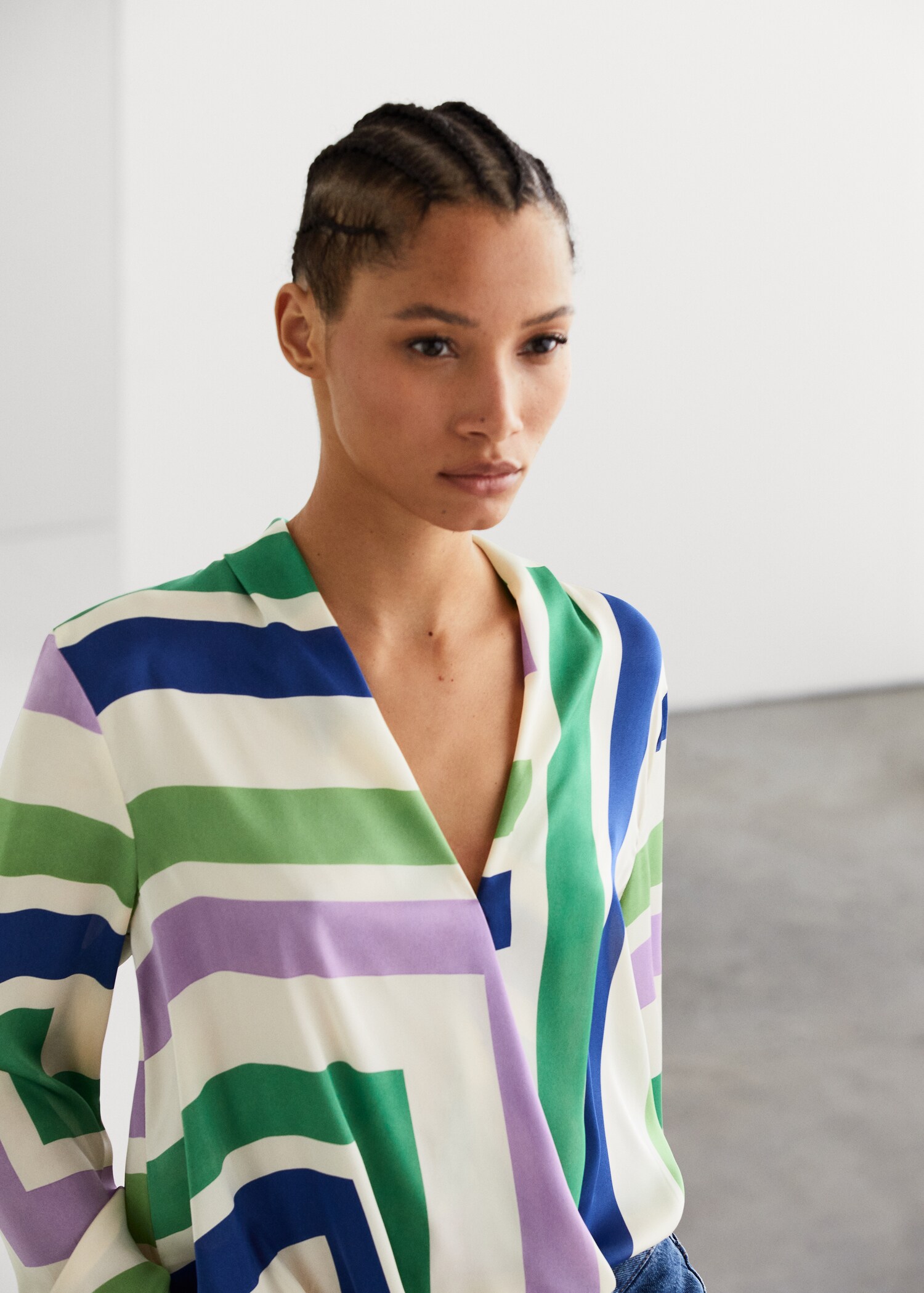 Gestreepte overslagblouse - Detail van het artikel 7