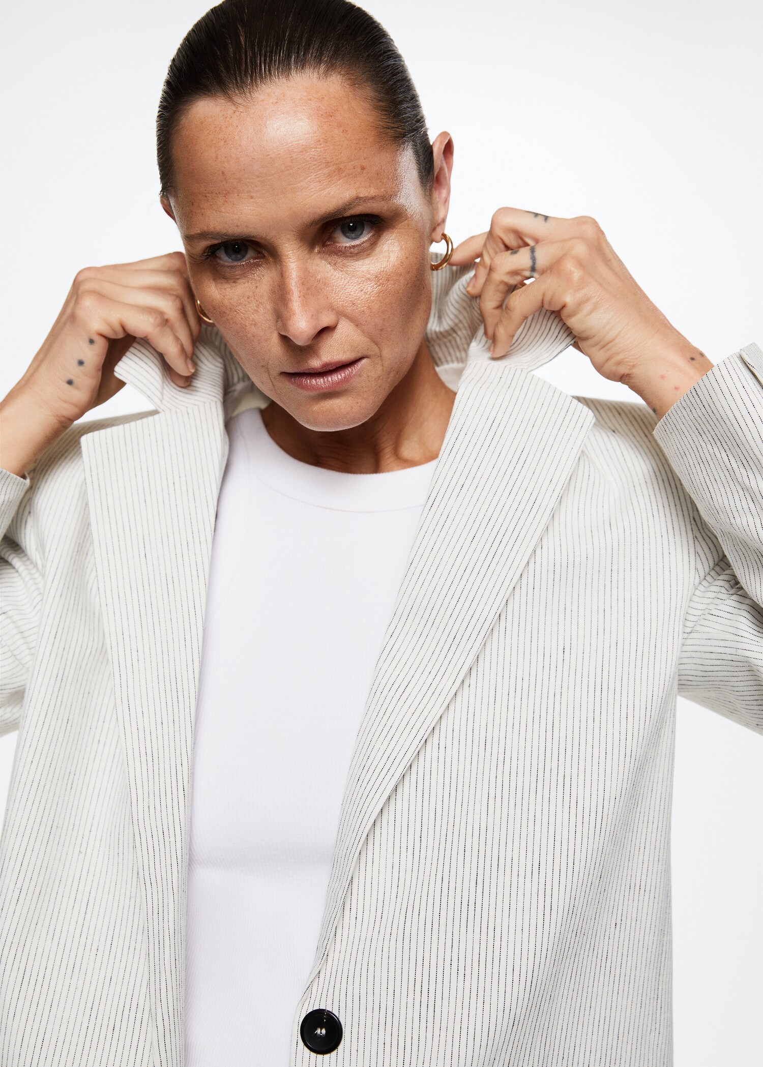 Striped suit blazer - Details of the article 2