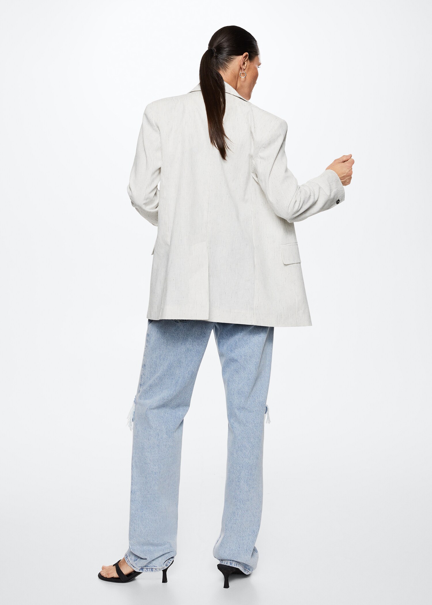 Striped suit blazer - Reverse of the article
