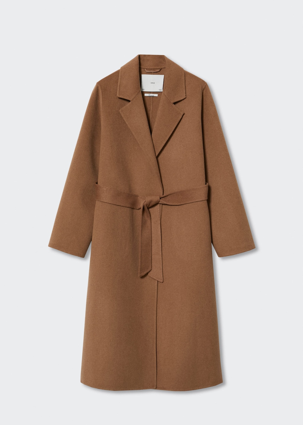 Mango belted clearance wool coat camel