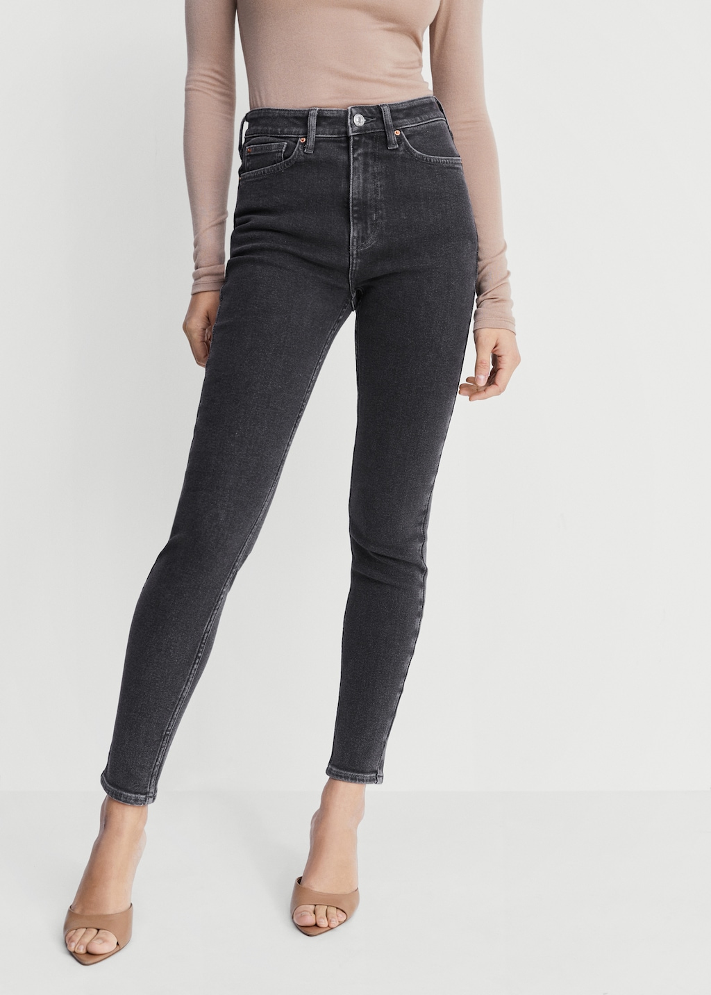 High-rise skinny jeans
