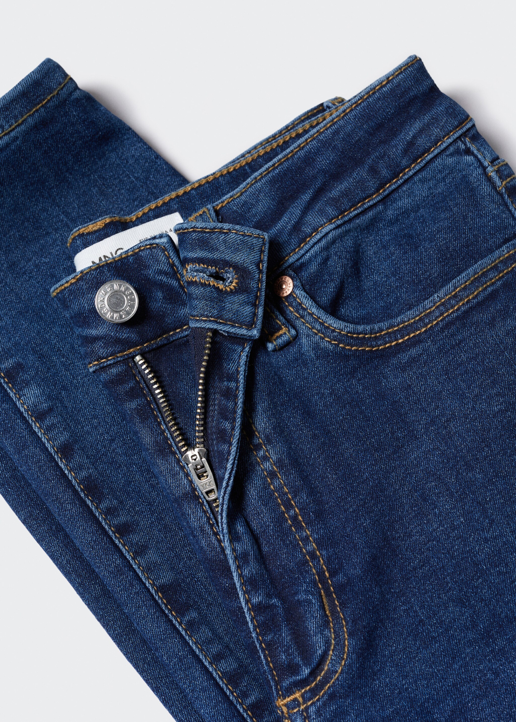 High-rise skinny jeans - Details of the article 8, Dark Blue. Ref: 47000154-00.