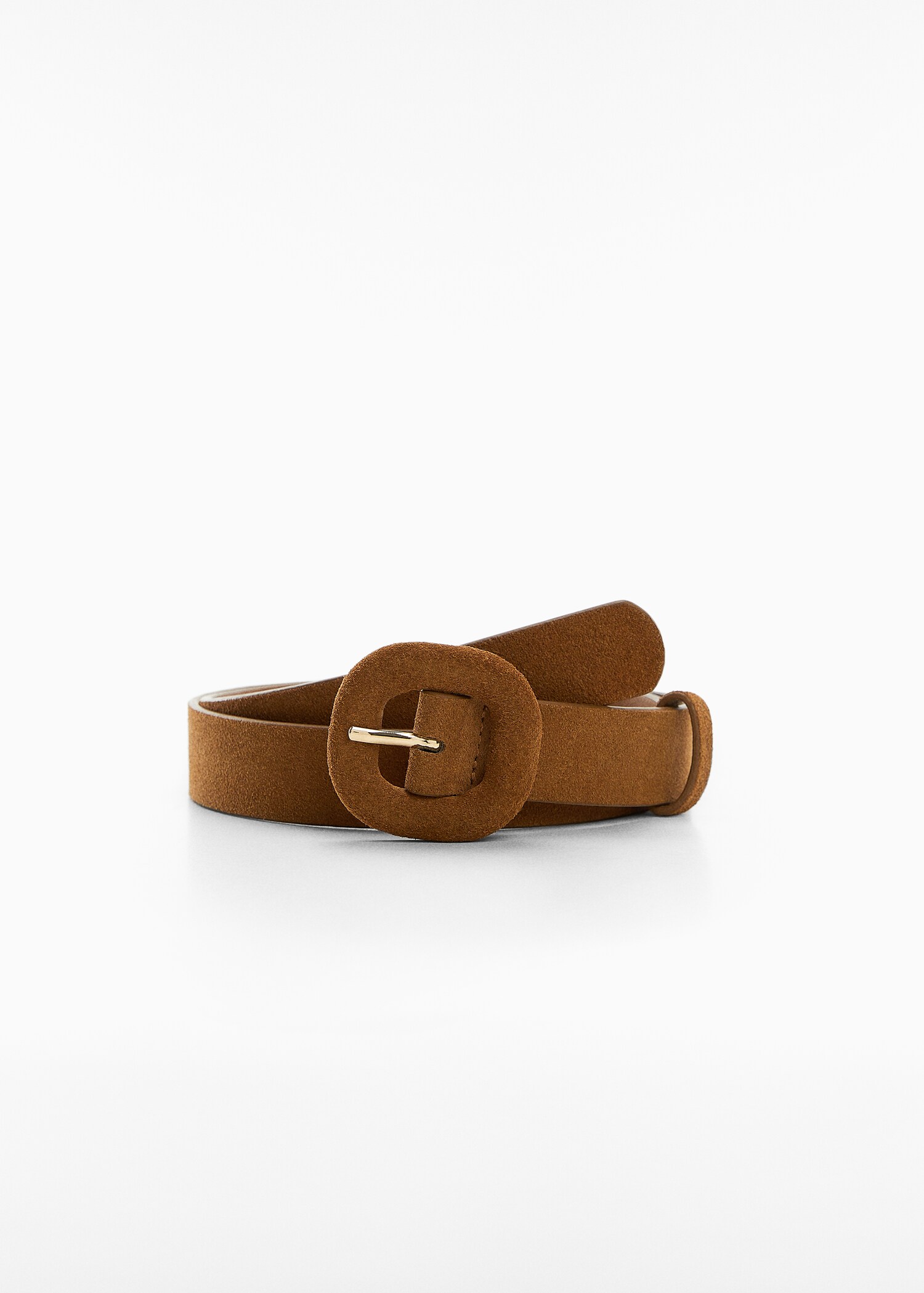 Leather belt with square buckle  - Article without model