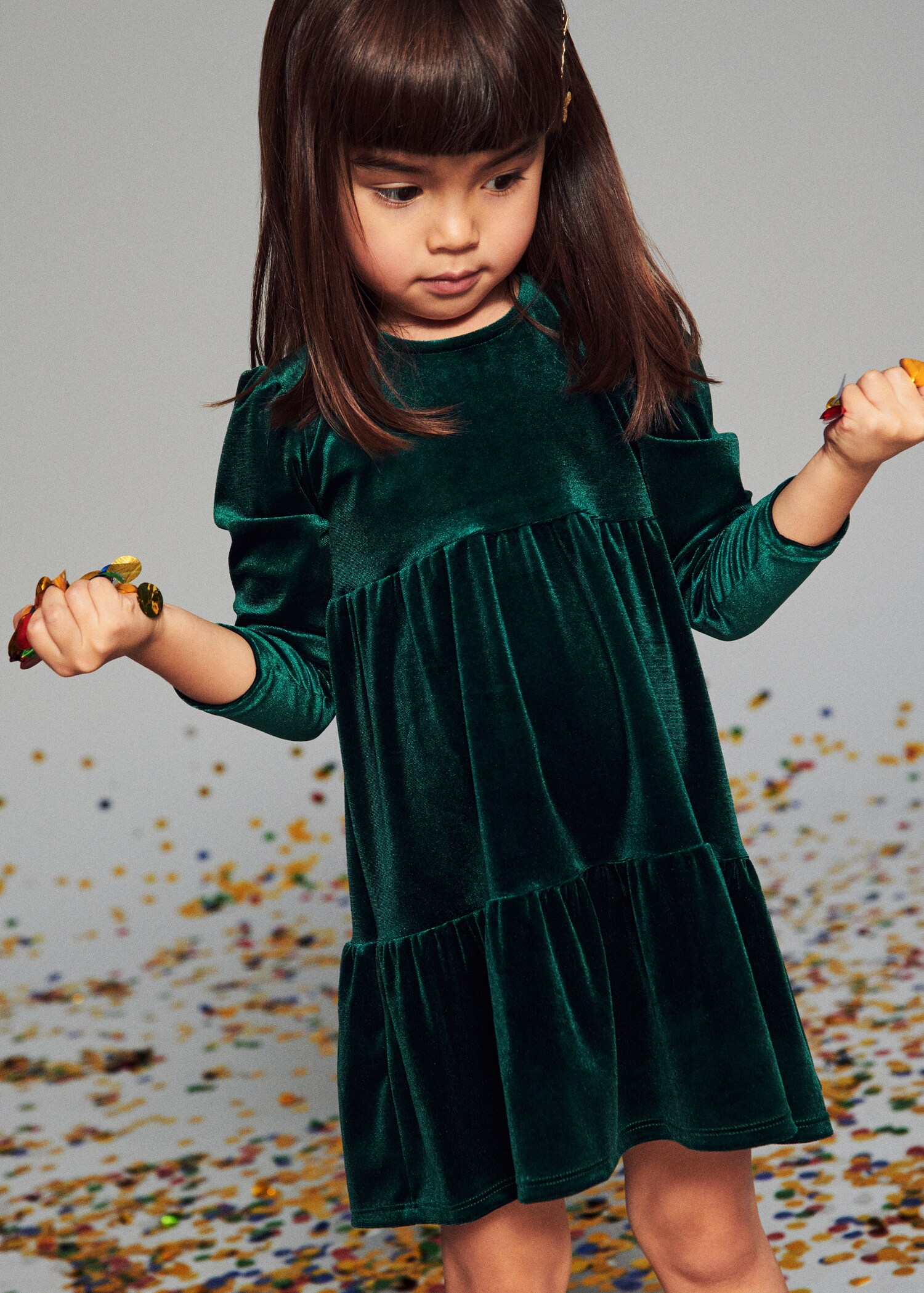 Ruffled velvet dress - Details of the article 5