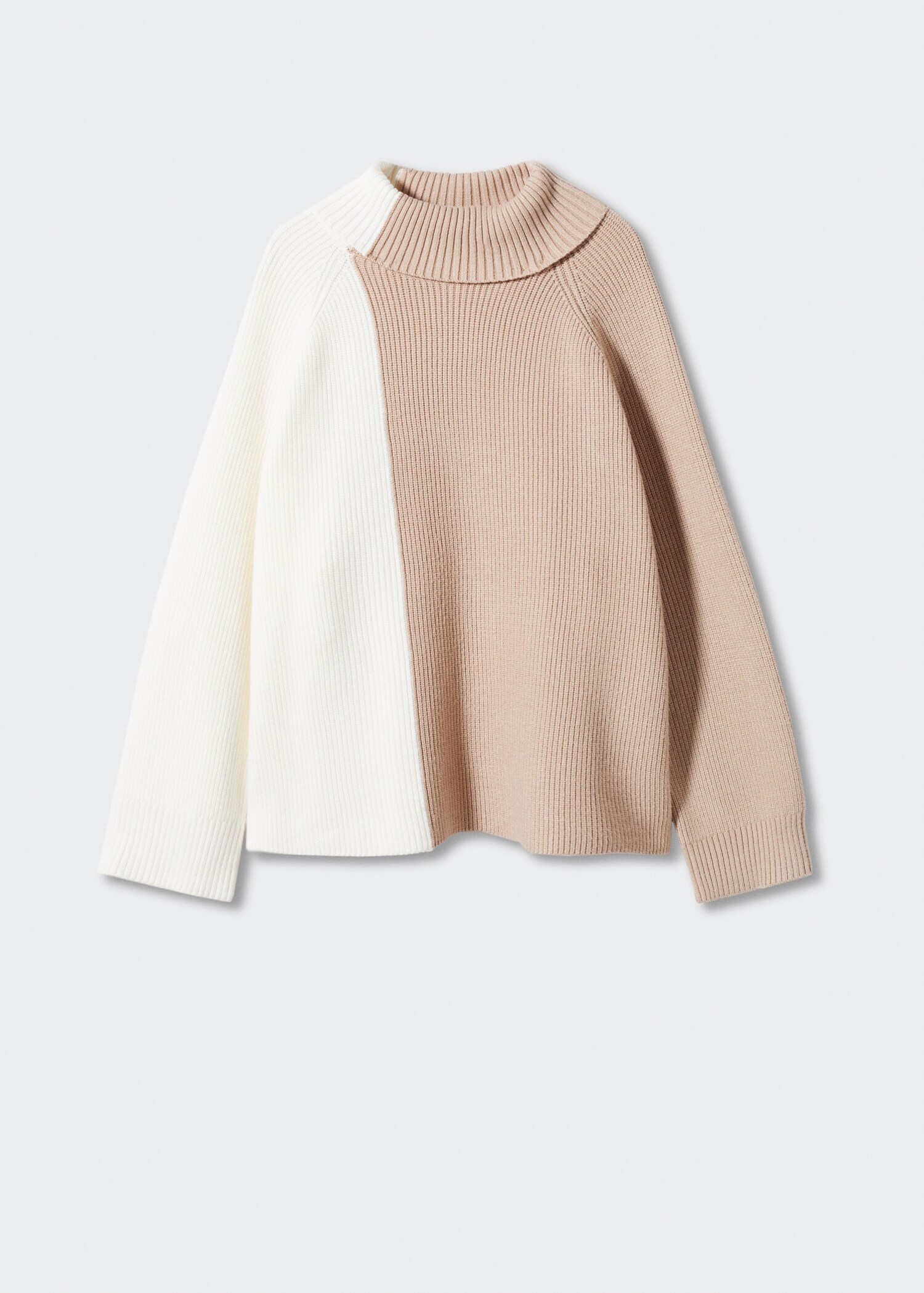 Jersey cuello vuelto bicolor - Artículo sin modelo