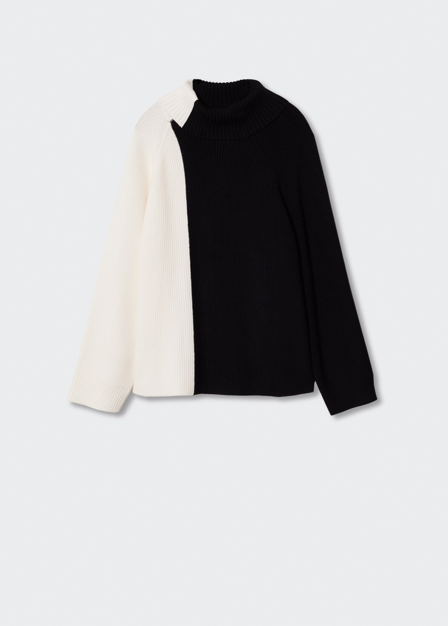 Pull-over col roulé bicolore - Article sans modèle