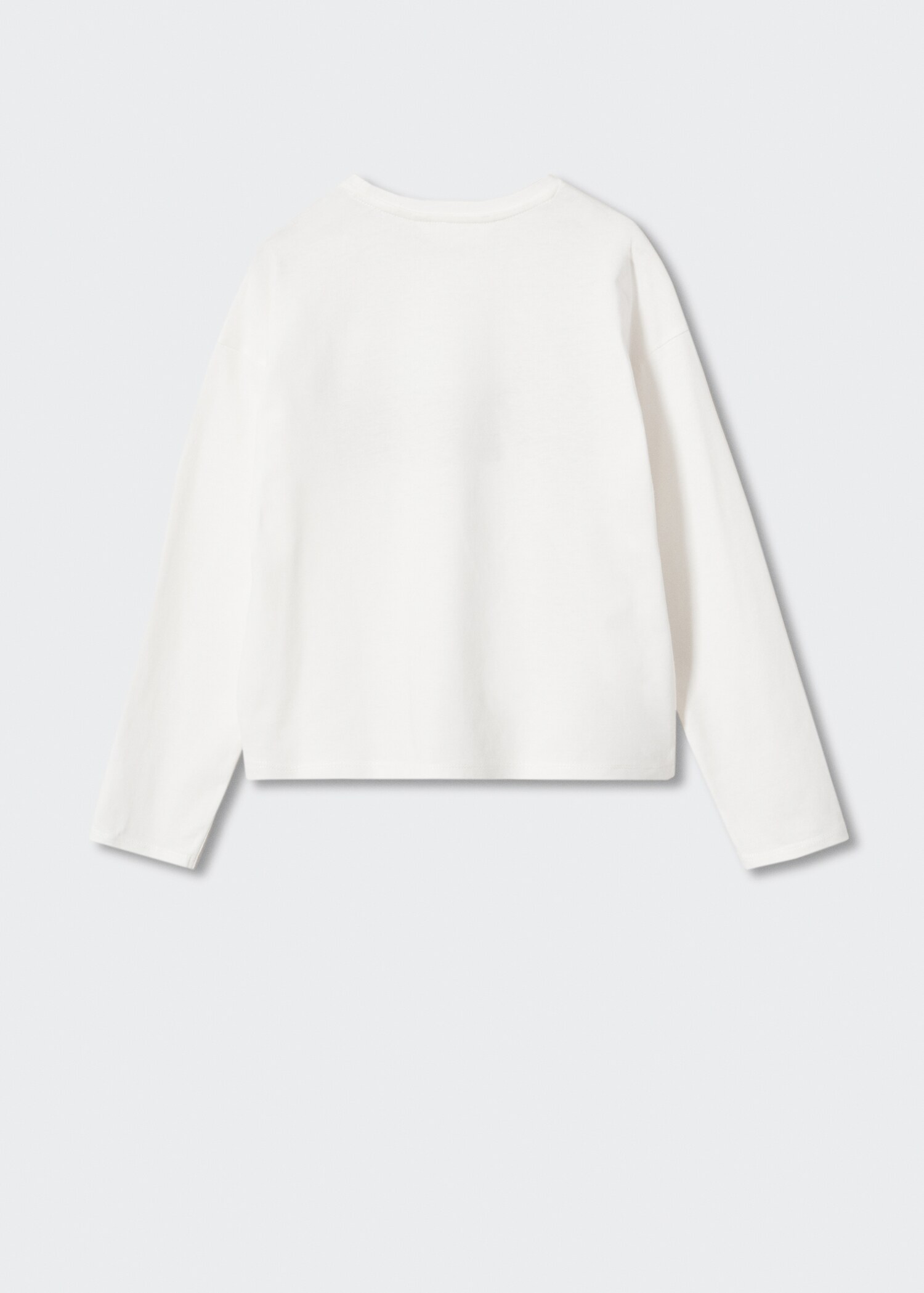 Getextureerd katoenen T-shirt - Achterkant van het artikel