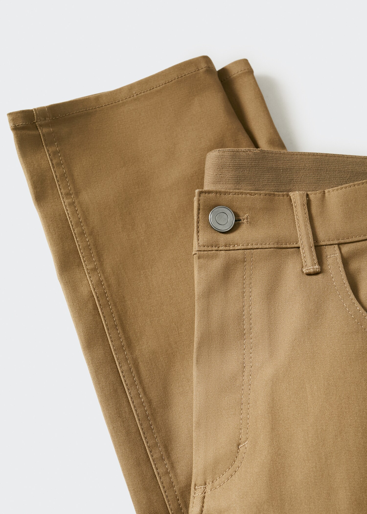 Slim fit denim-effect serge trousers - Details of the article 8