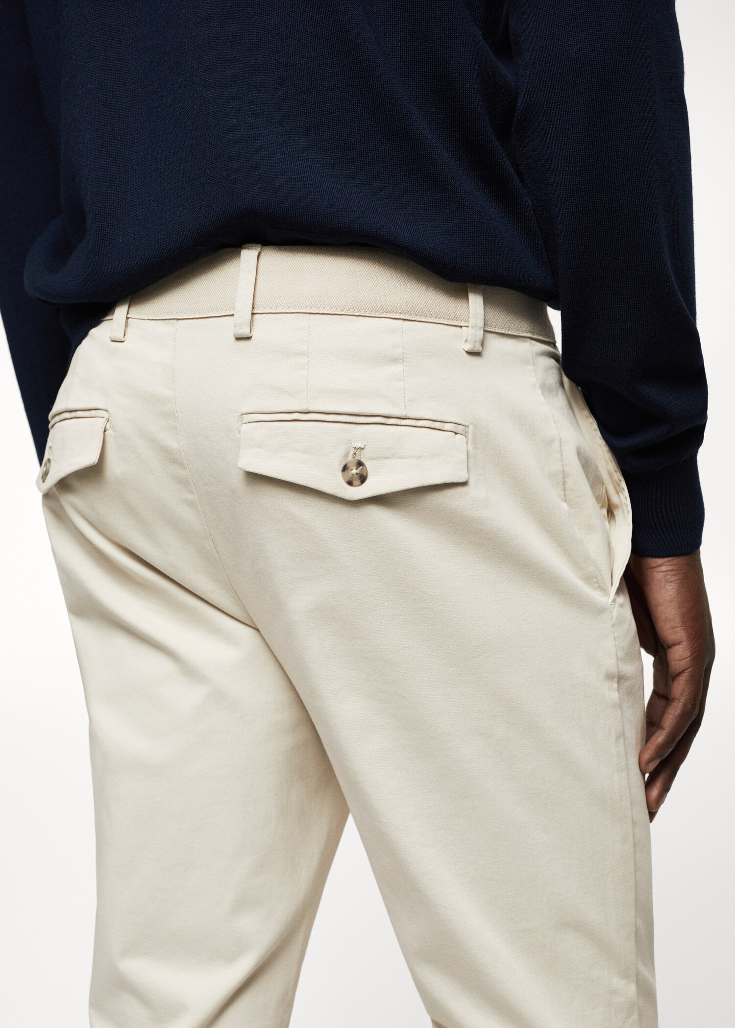 Cotton tapered crop pants - Details of the article 6