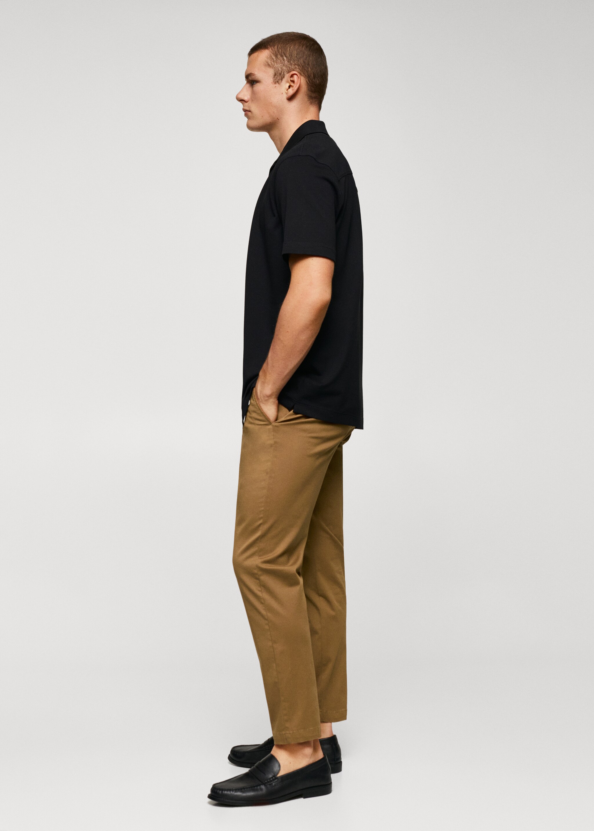 Cotton tapered crop pants - Details of the article 2