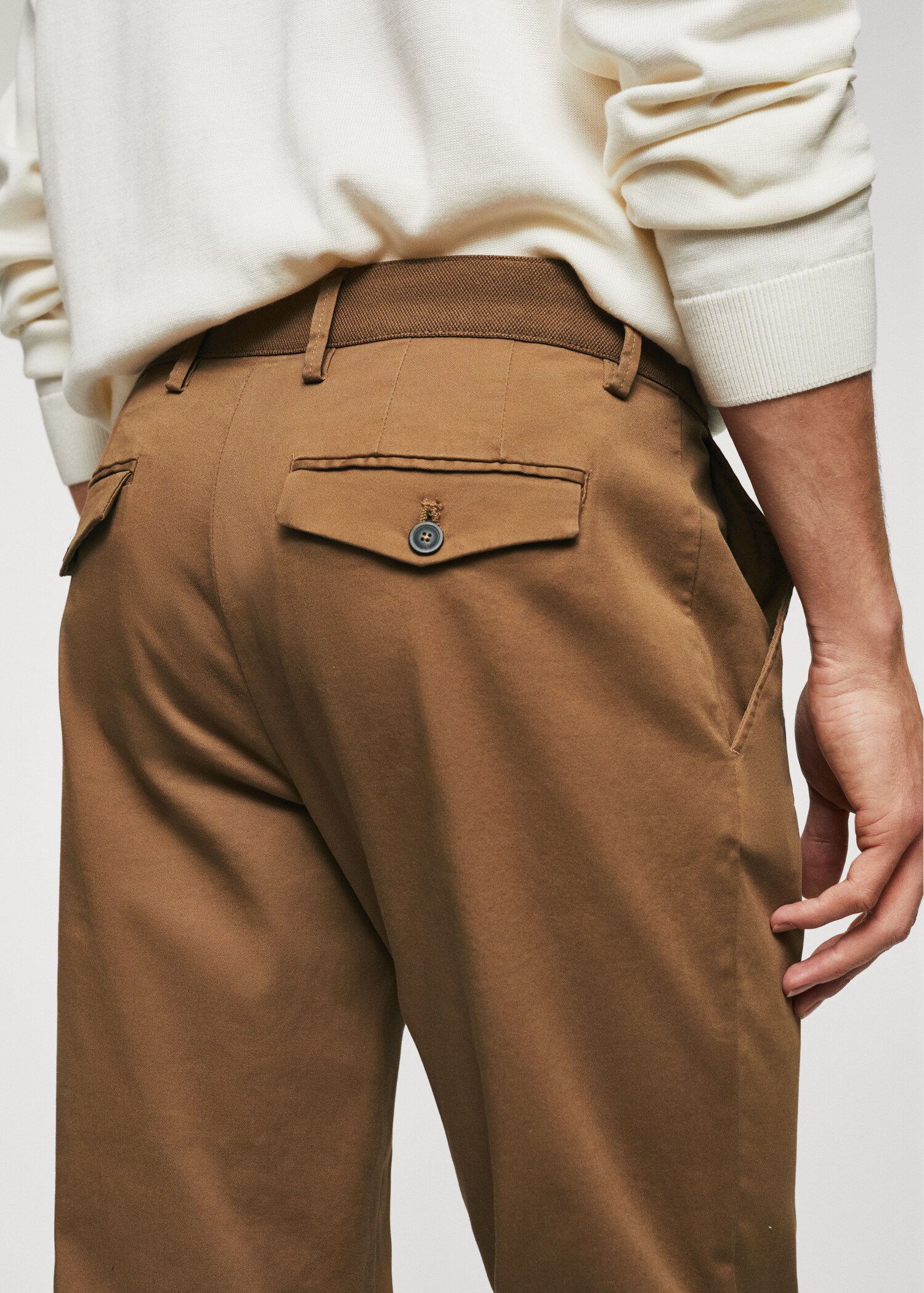 Cotton tapered crop pants - Details of the article 6