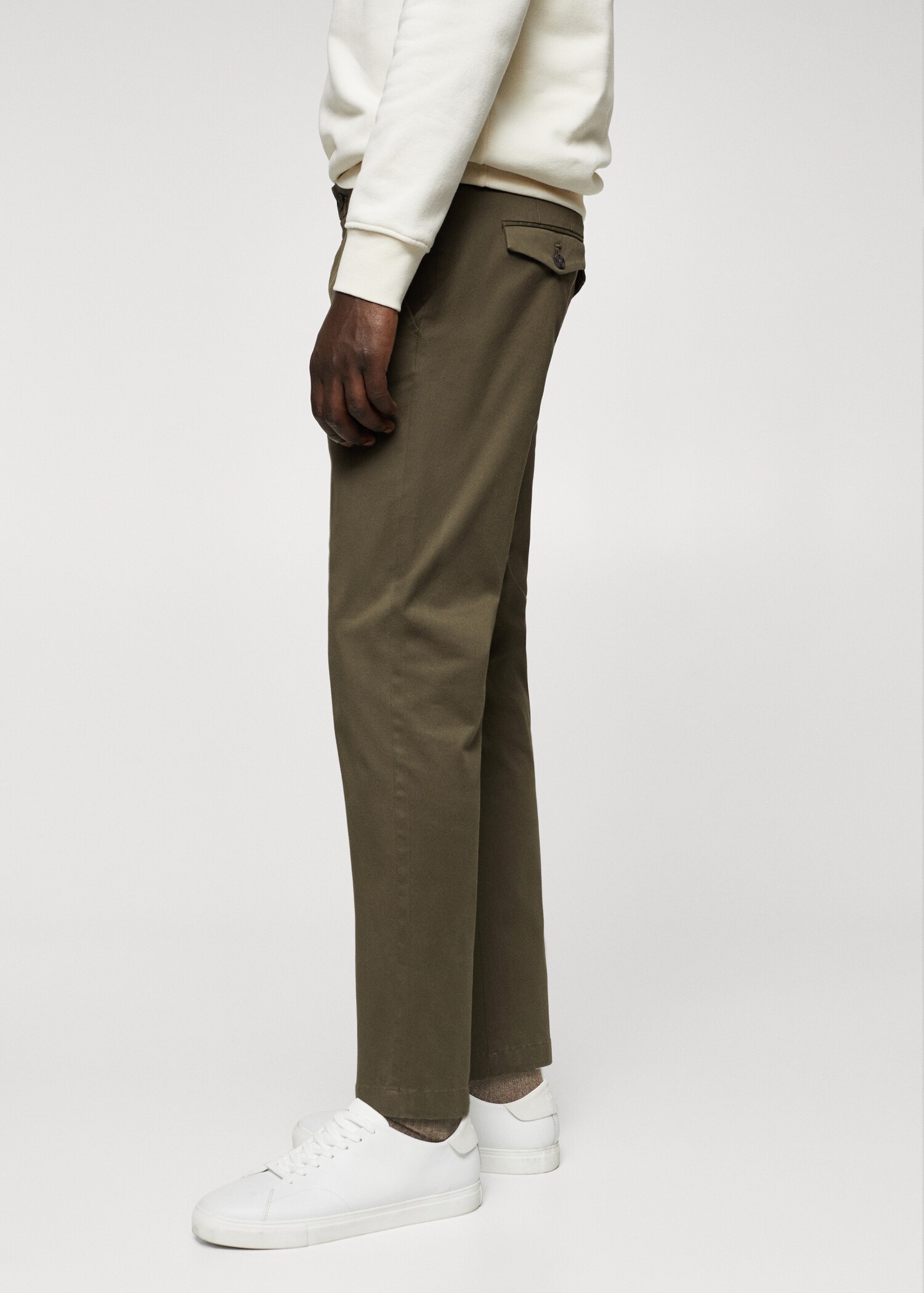 Cotton tapered crop pants - Details of the article 4