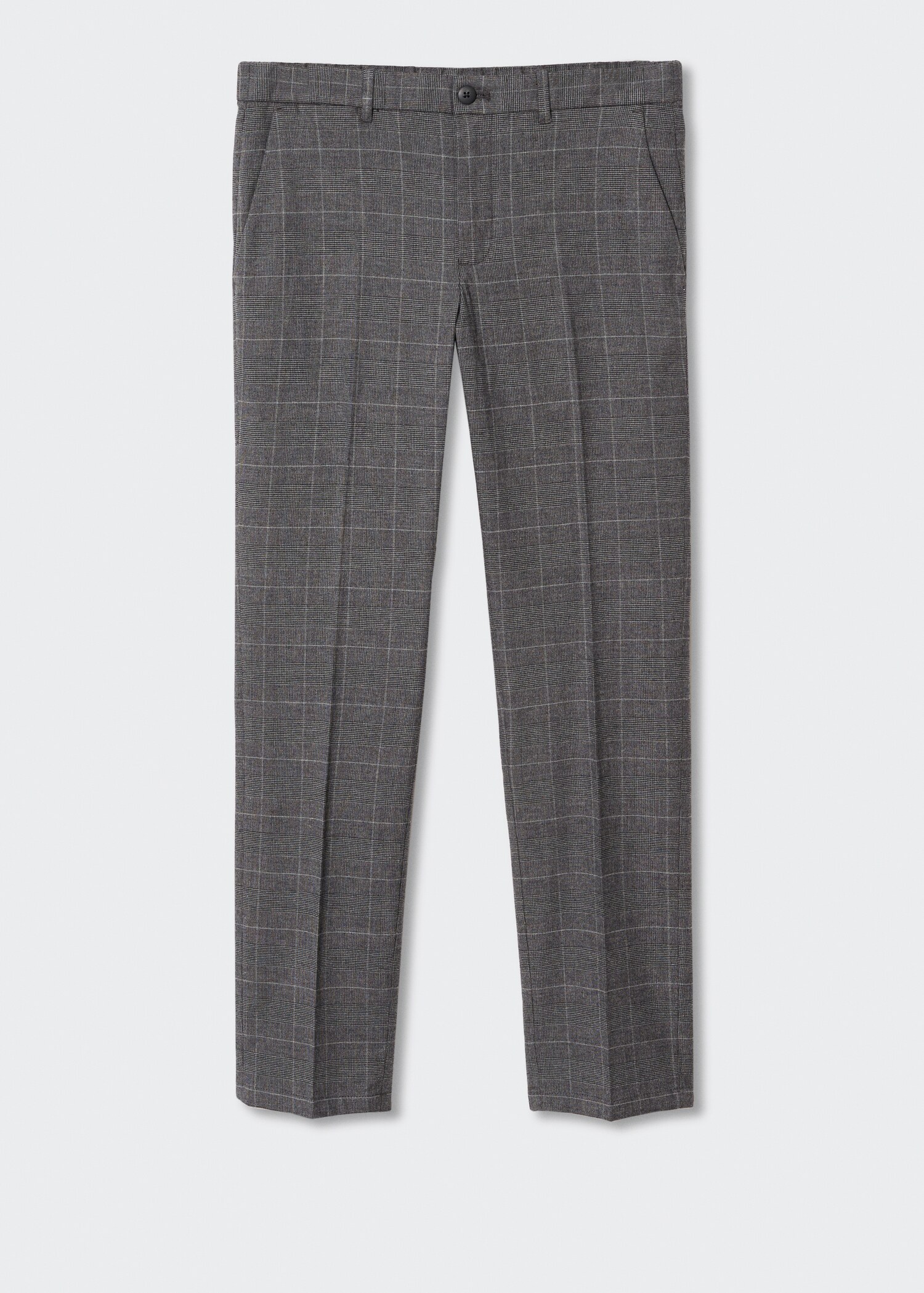 Pantalon slim fit à carreaux en coton - Article sans modèle