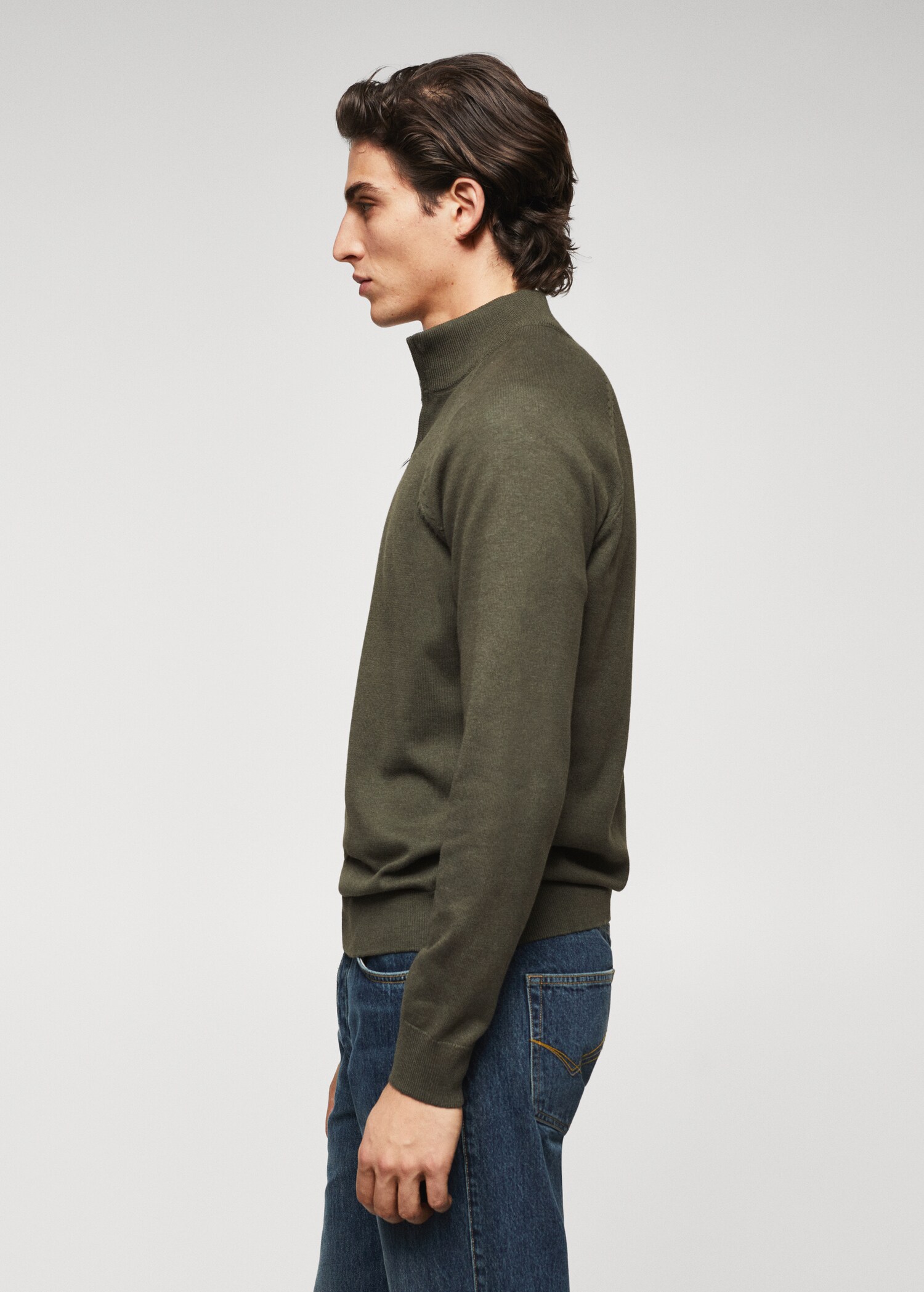Zip cotton sweater - Details of the article 6