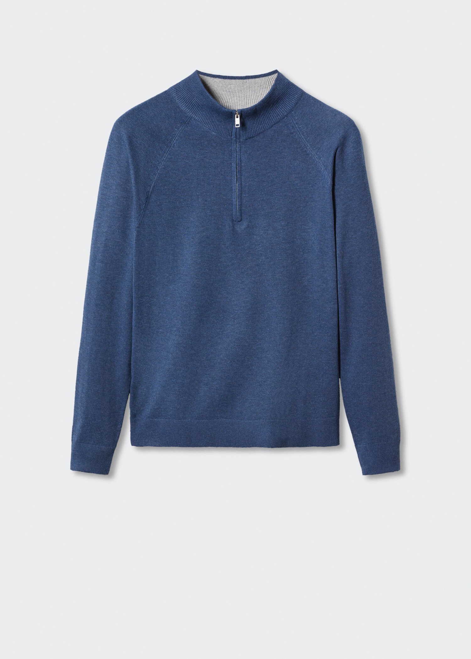 Zip cotton sweater - Article without model
