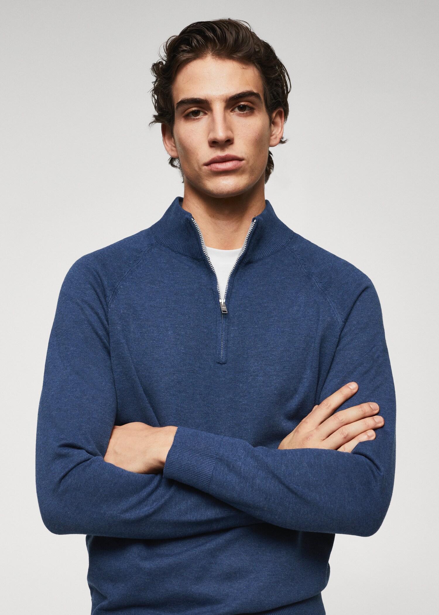 Zip cotton sweater - Details of the article 1