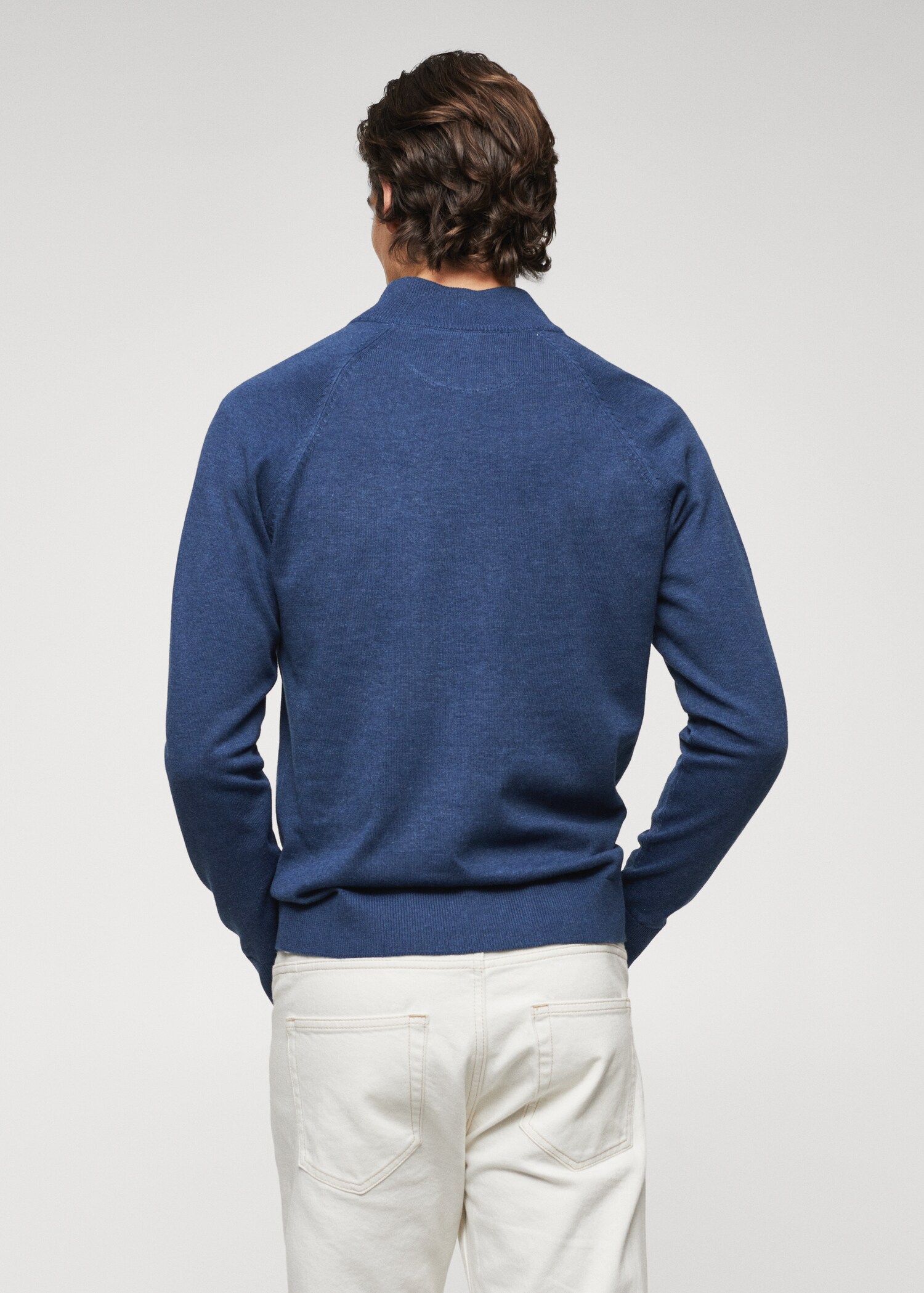 Zip cotton sweater - Reverse of the article