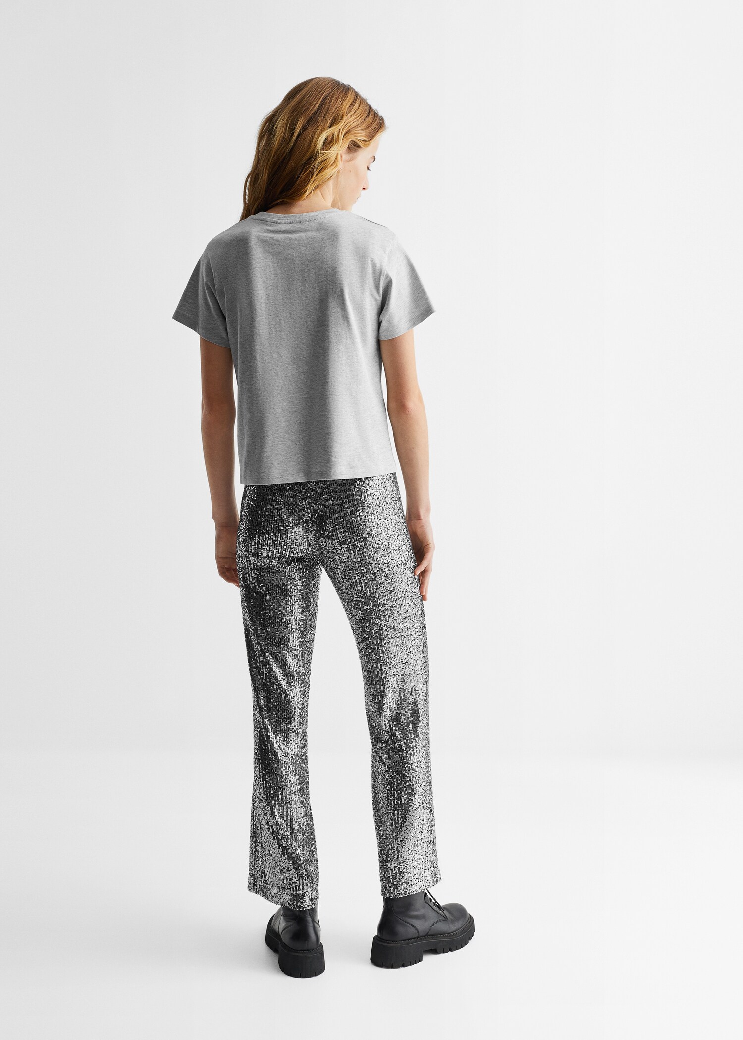 Bedrucktes Baumwoll-T-Shirt - Rückseite des Artikels