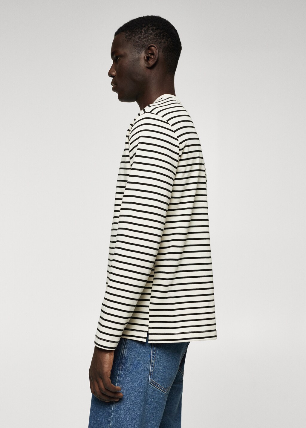 Striped long sleeves t-shirt - Men | MANGO China