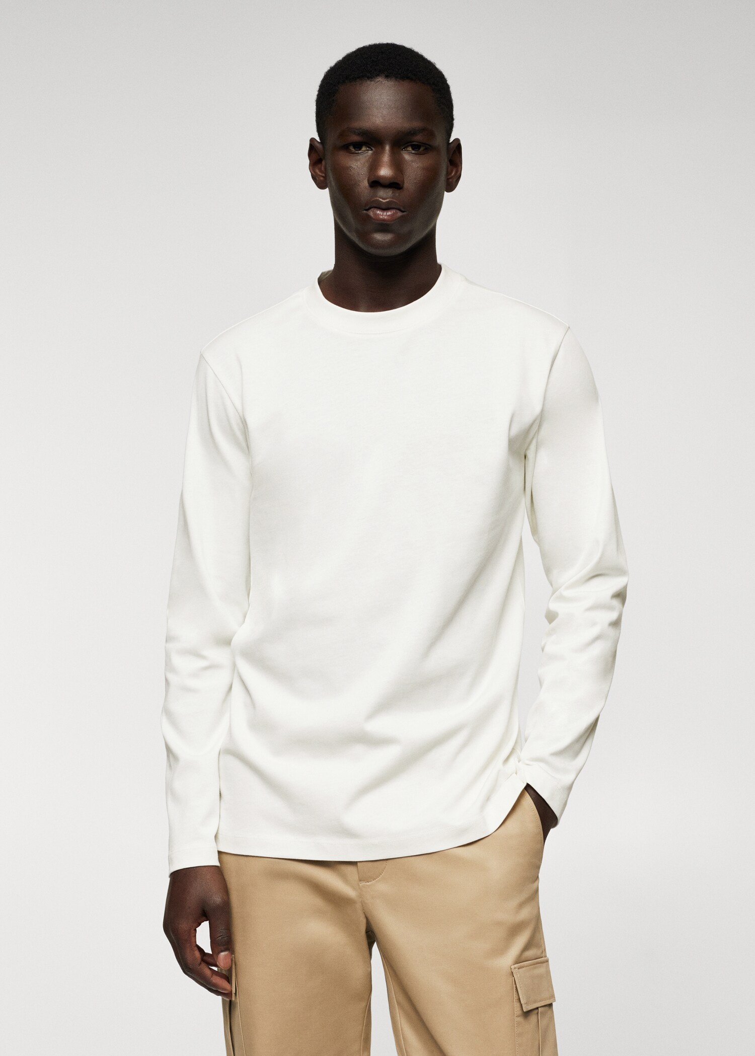 Long sleeve cotton t-shirt Men MANGO China