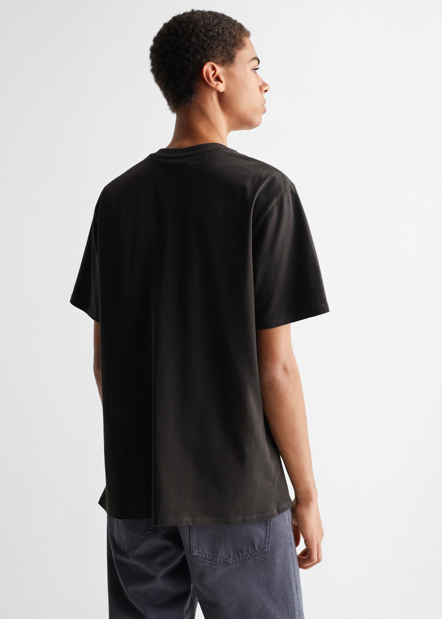Tricou din bumbac cu mânecă scurtă - Spatele articolului