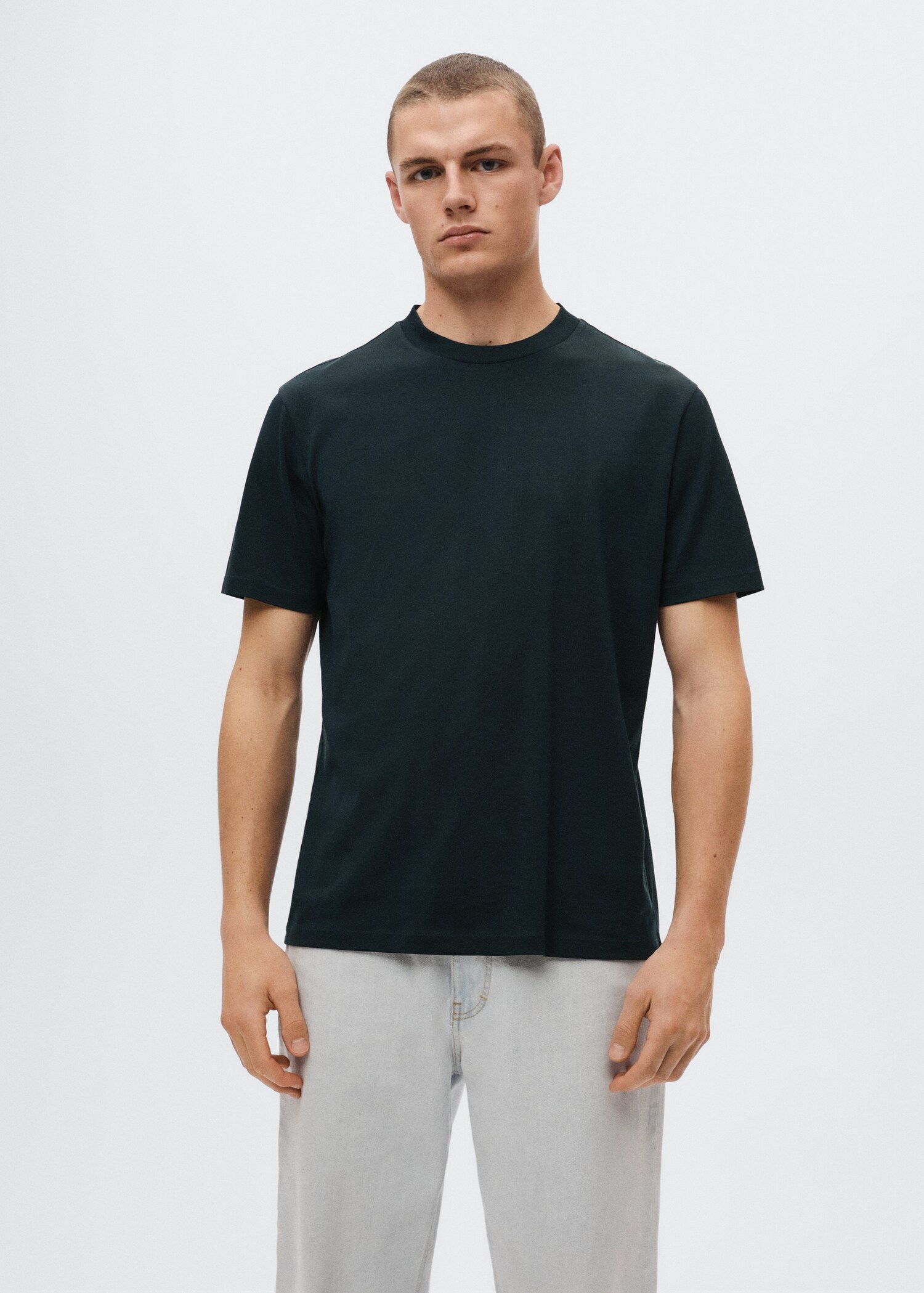 Basic mercerised lightweight shirt - Medium plane