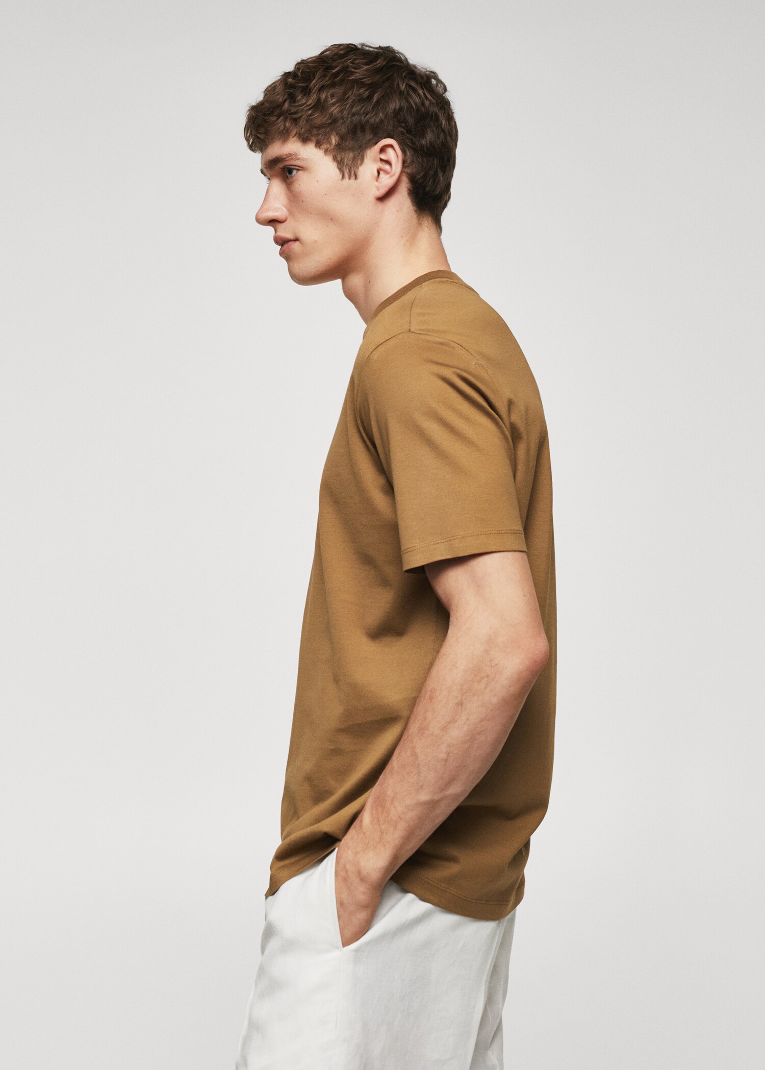 Basic gemerceriseerd lightweight T-shirt - Detail van het artikel 2