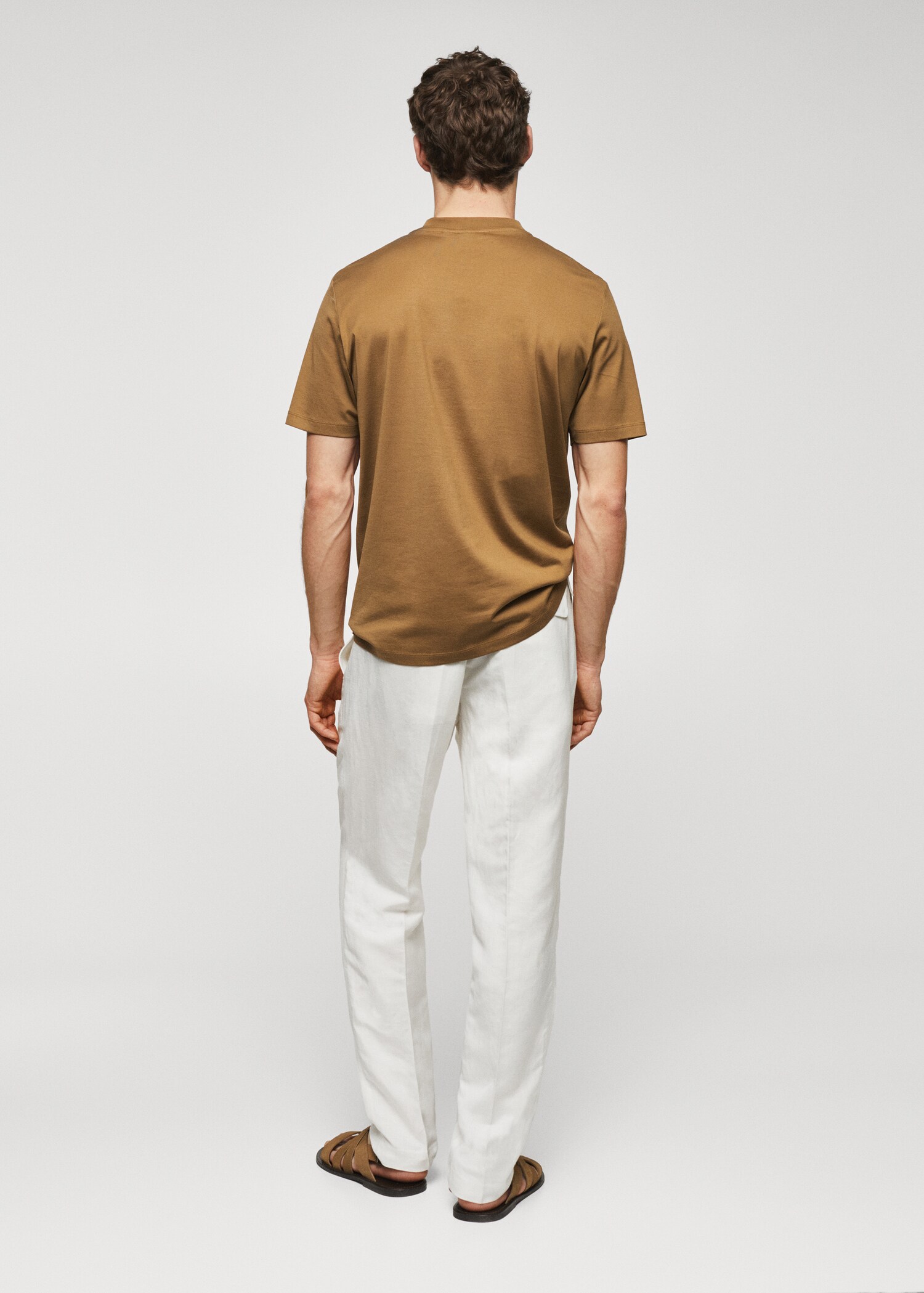 Basic gemerceriseerd lightweight T-shirt - Achterkant van het artikel