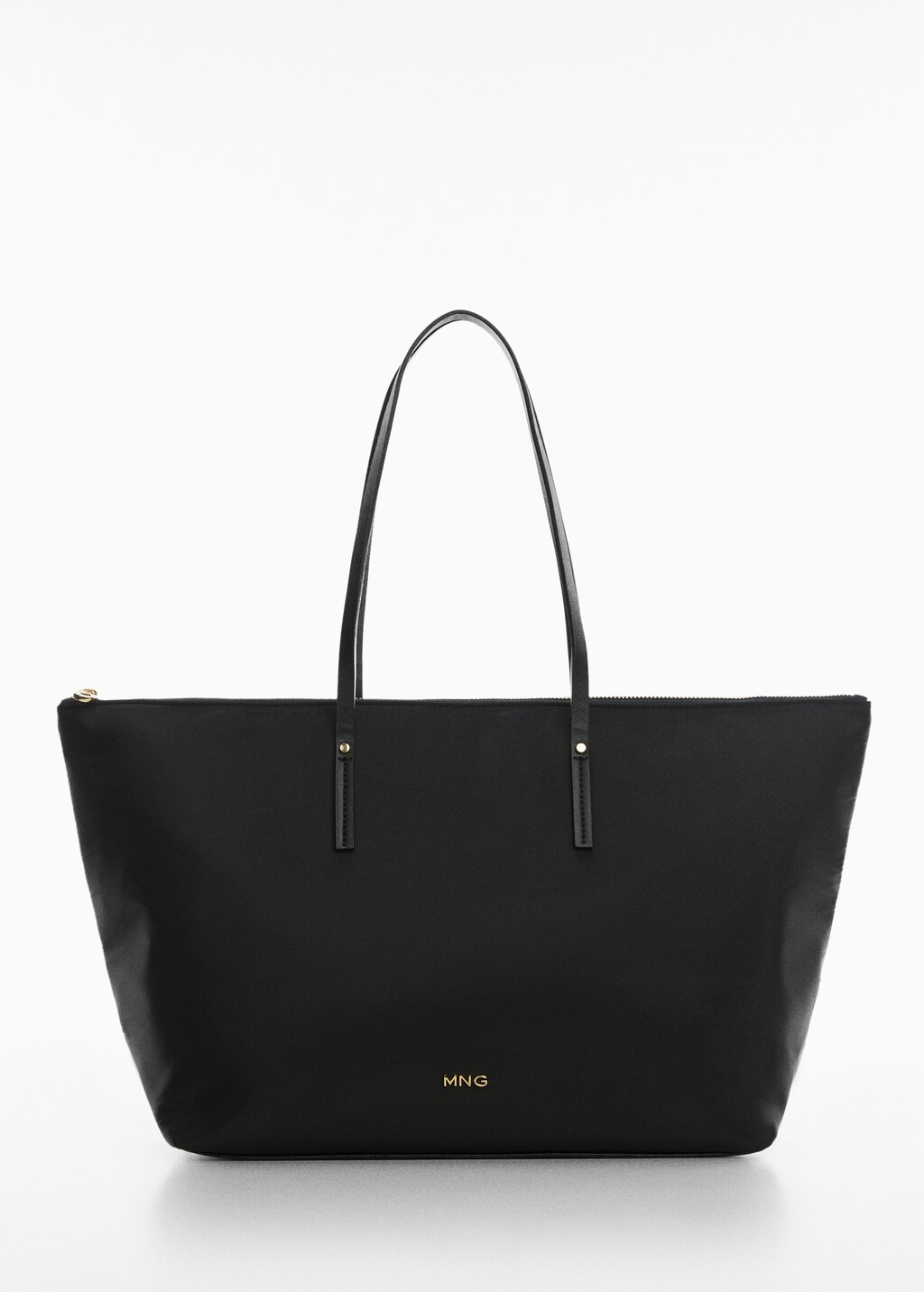 N°21 ショッパーバッグ Horizontal Shopper Black Large black nylon shopper bag