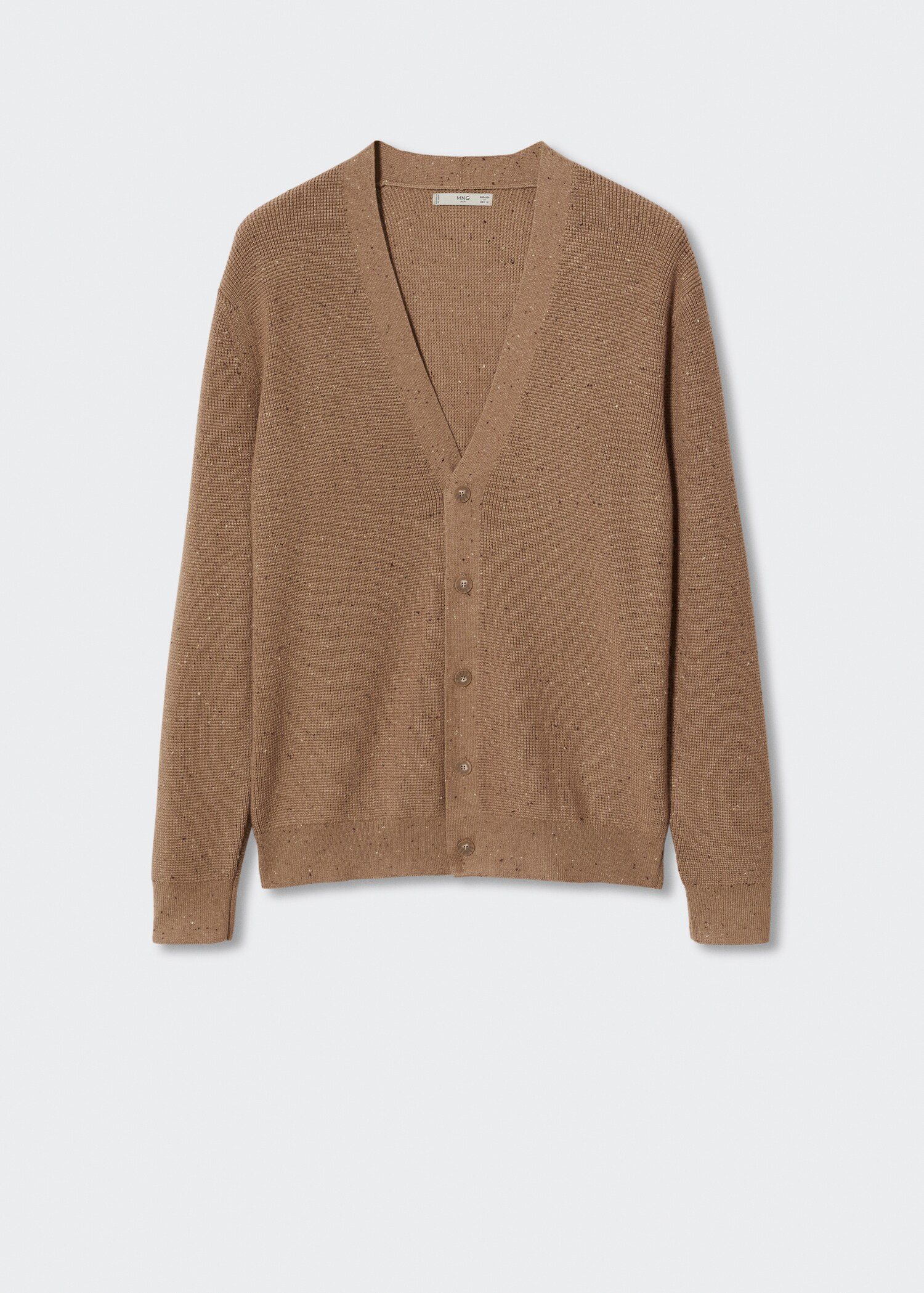 Spettet cardigan med tekstur - Artikkel uten modell
