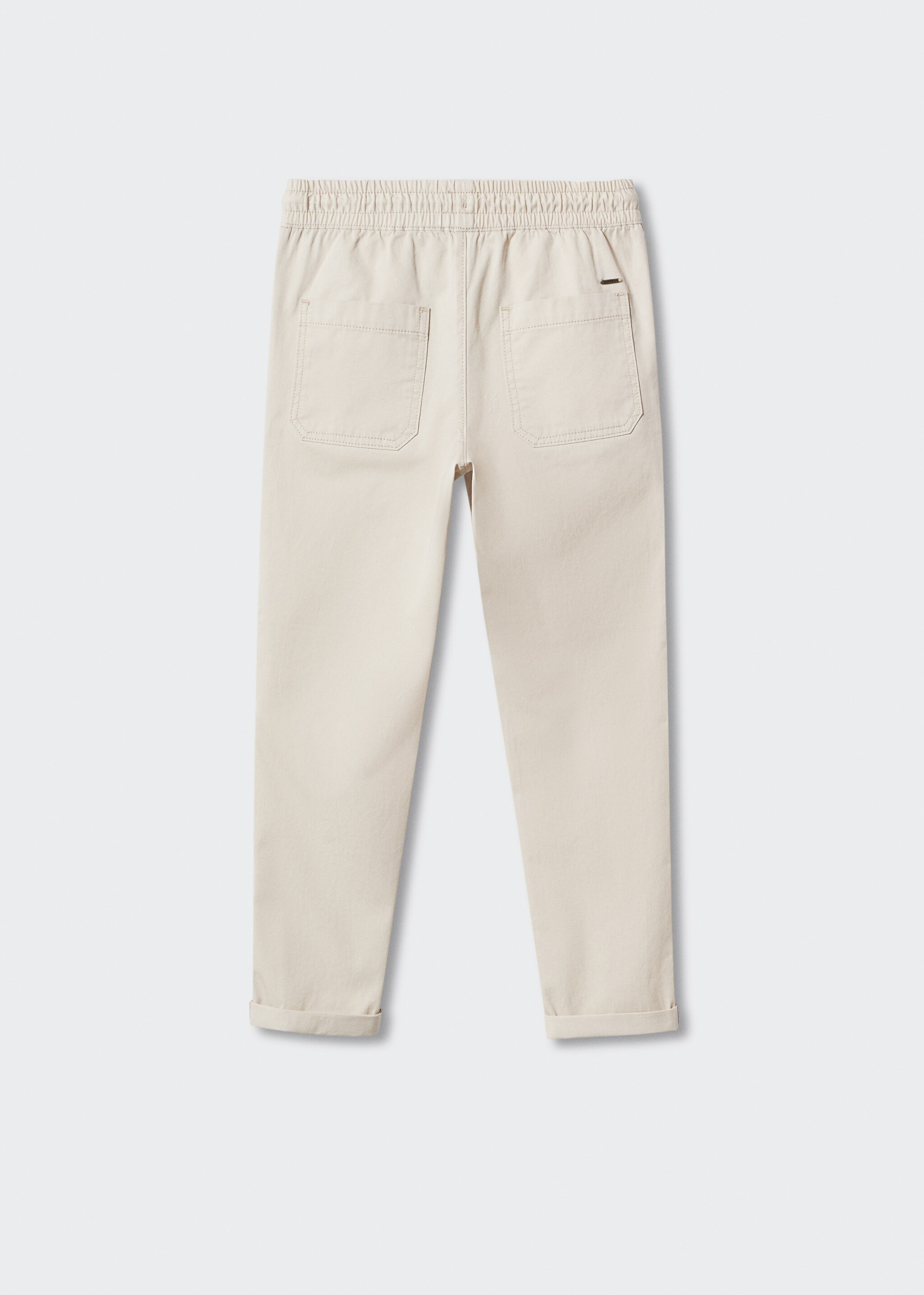 Прямые брюки с эластичным поясом - Обратная сторона изделия