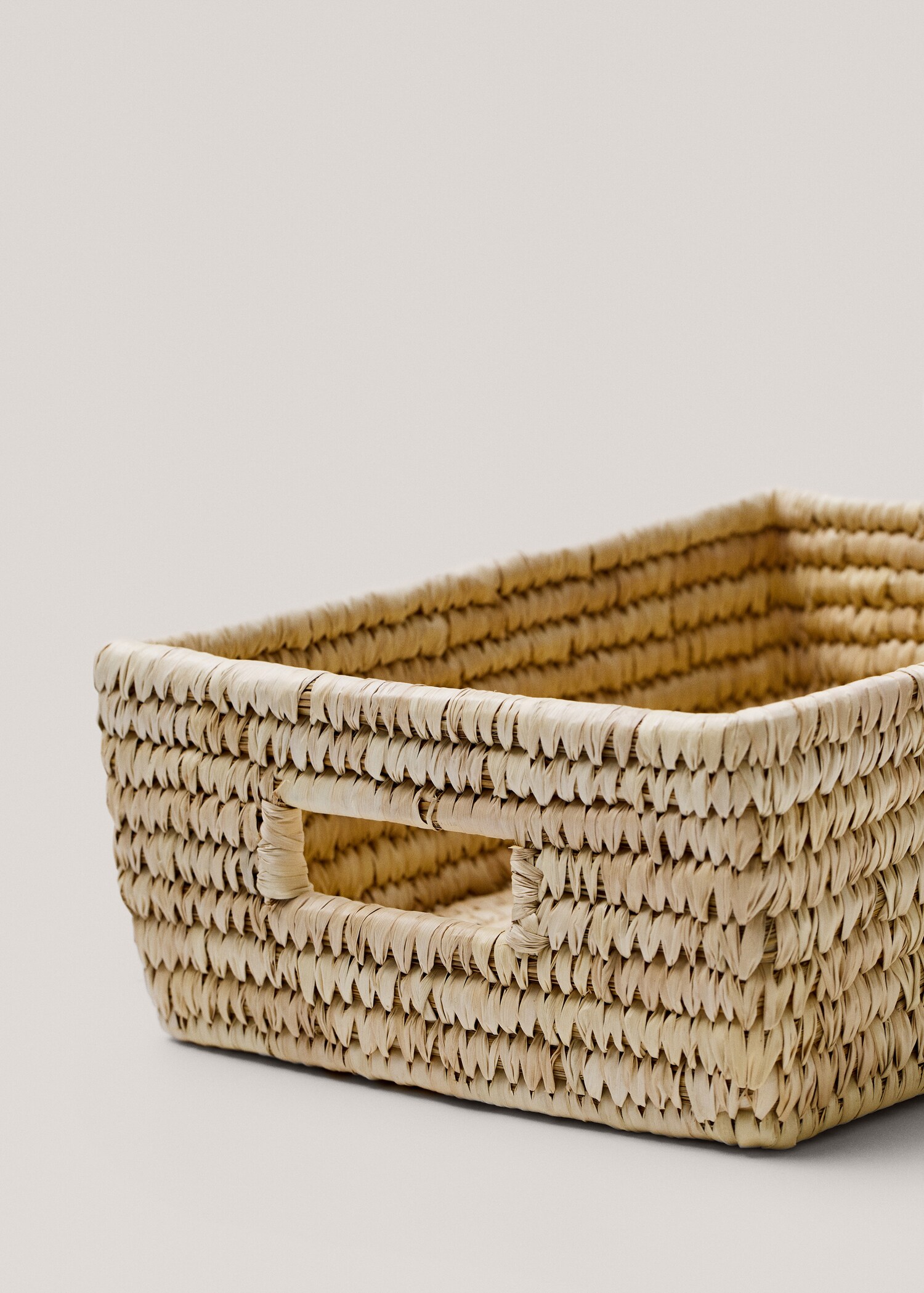 Rechteckiger Korb aus Naturfasern 30 x 22 cm - Detail des Artikels 1