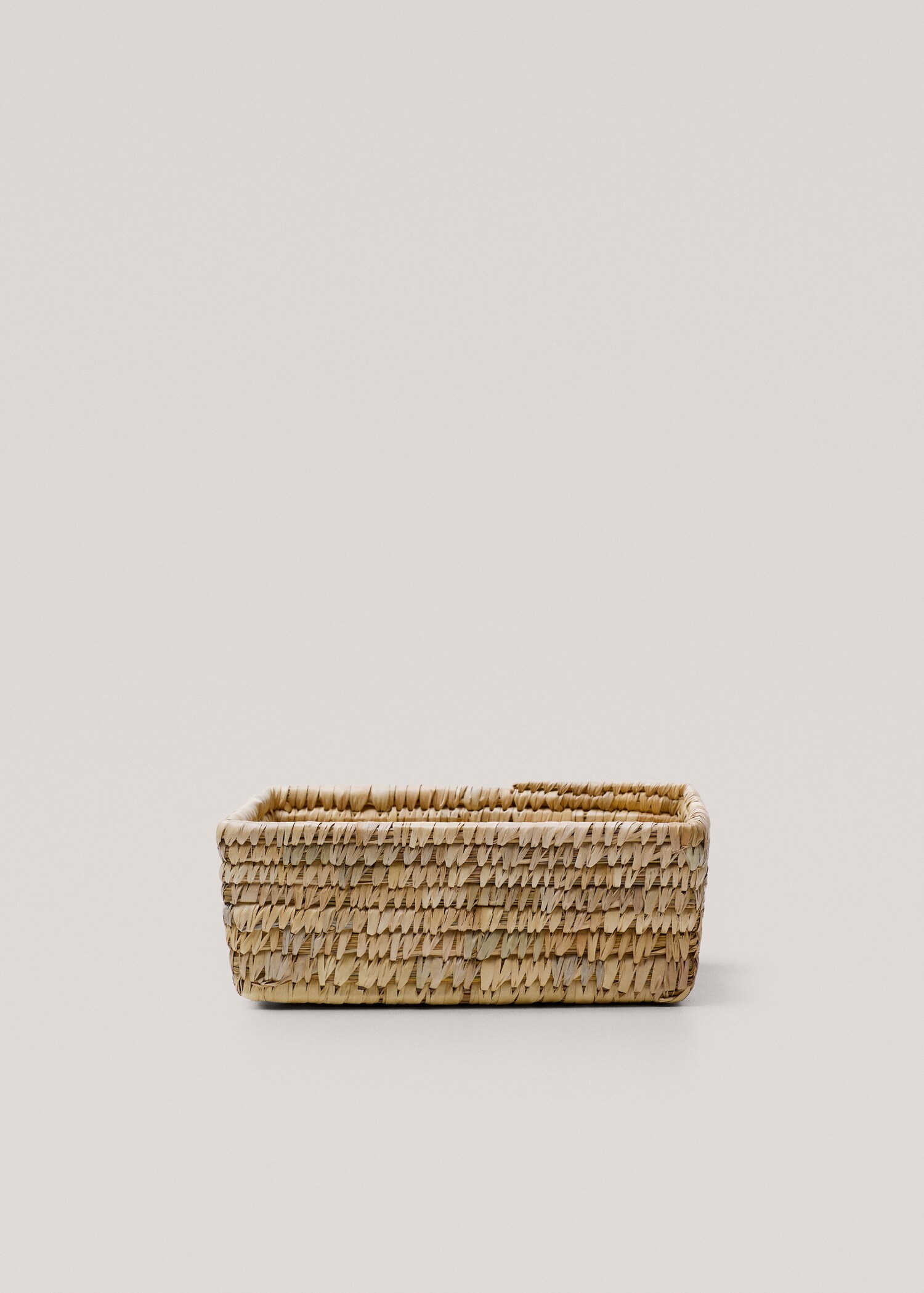 Rectangular natural fibre basket 27x22cm - Article without model