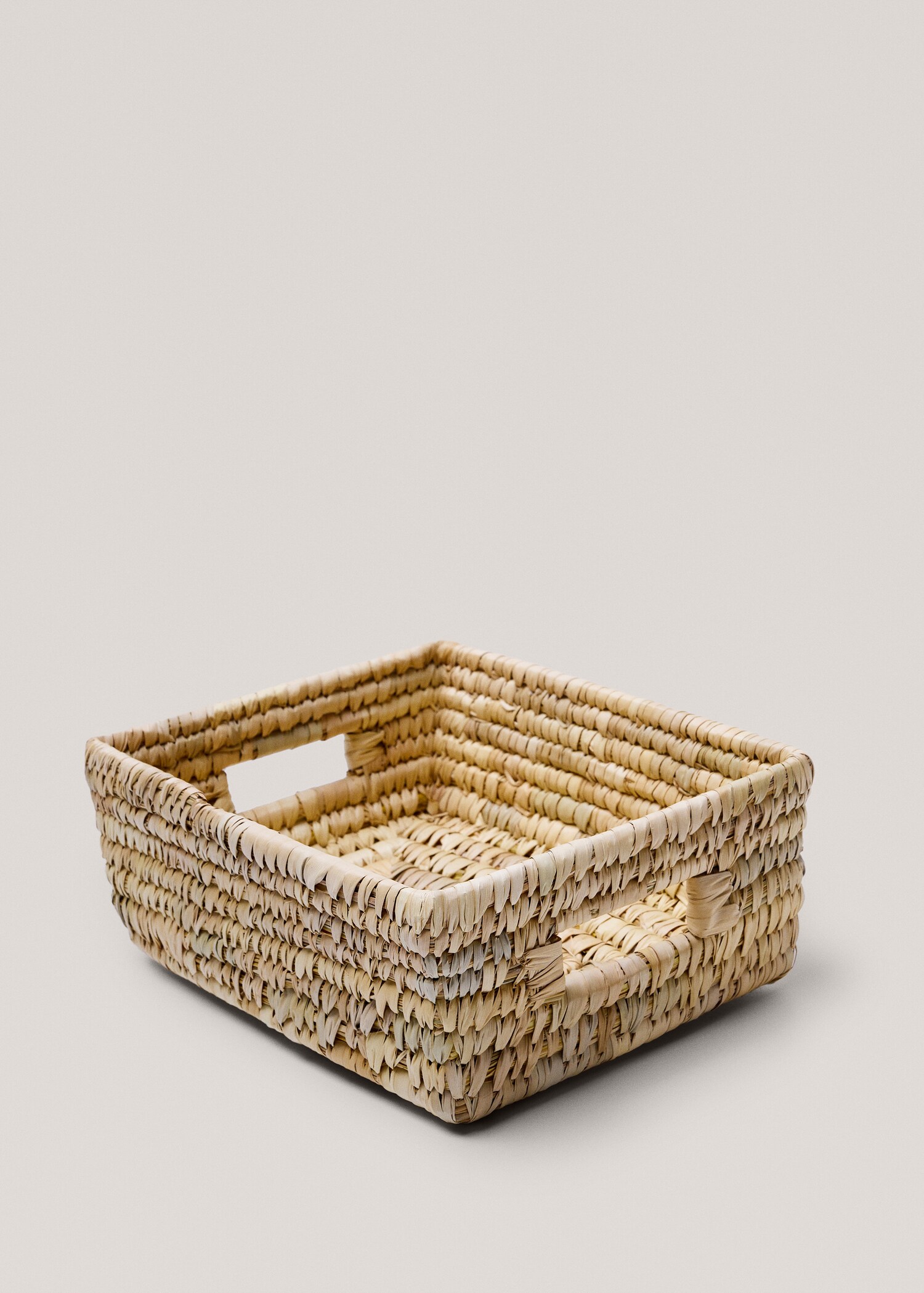 Rectangular natural fibre basket 27x22cm - Details of the article 2