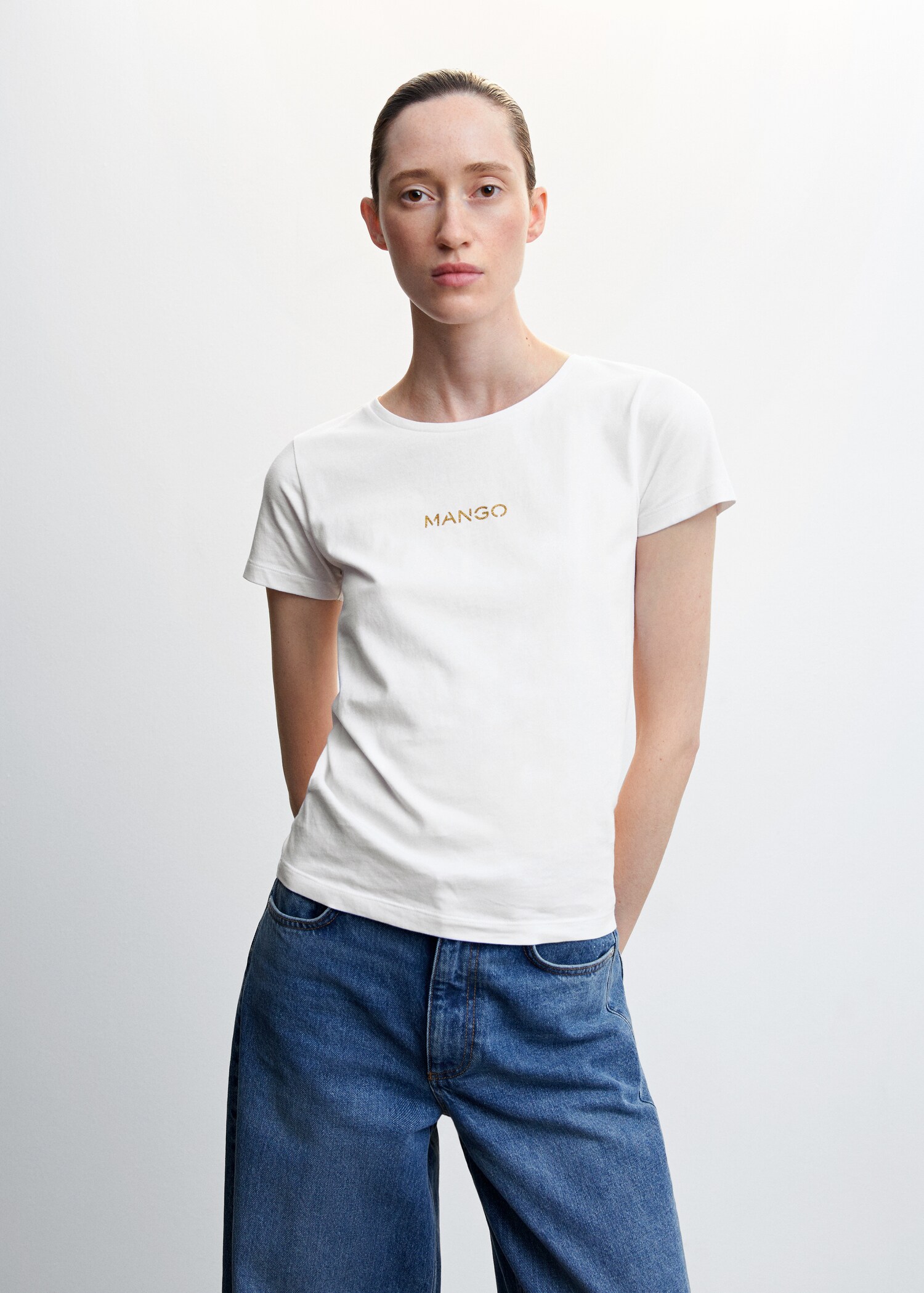Camiseta algodón logo - Plano medio
