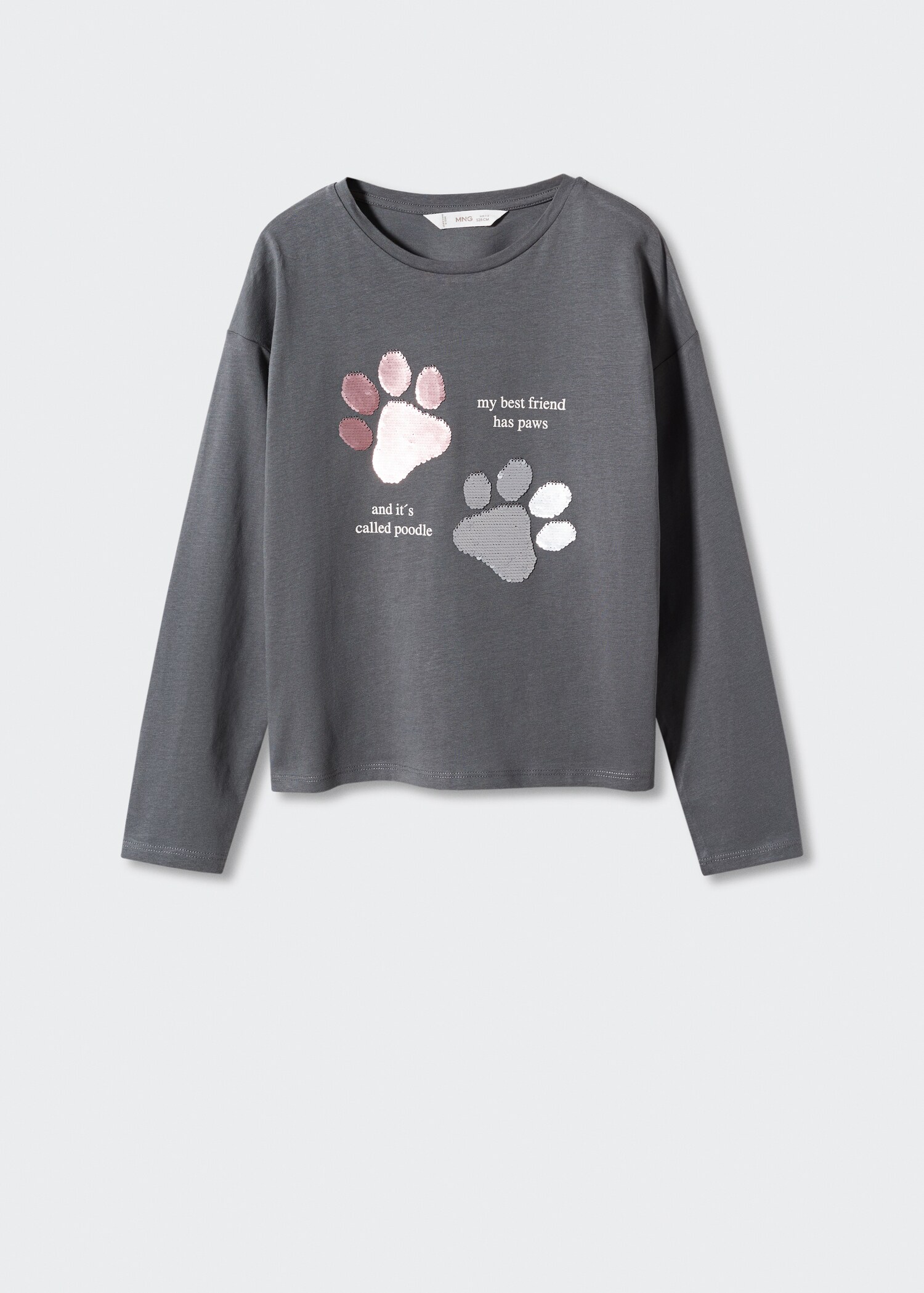 Bedrucktes Shirt mit Pailletten - Artikel ohne Model