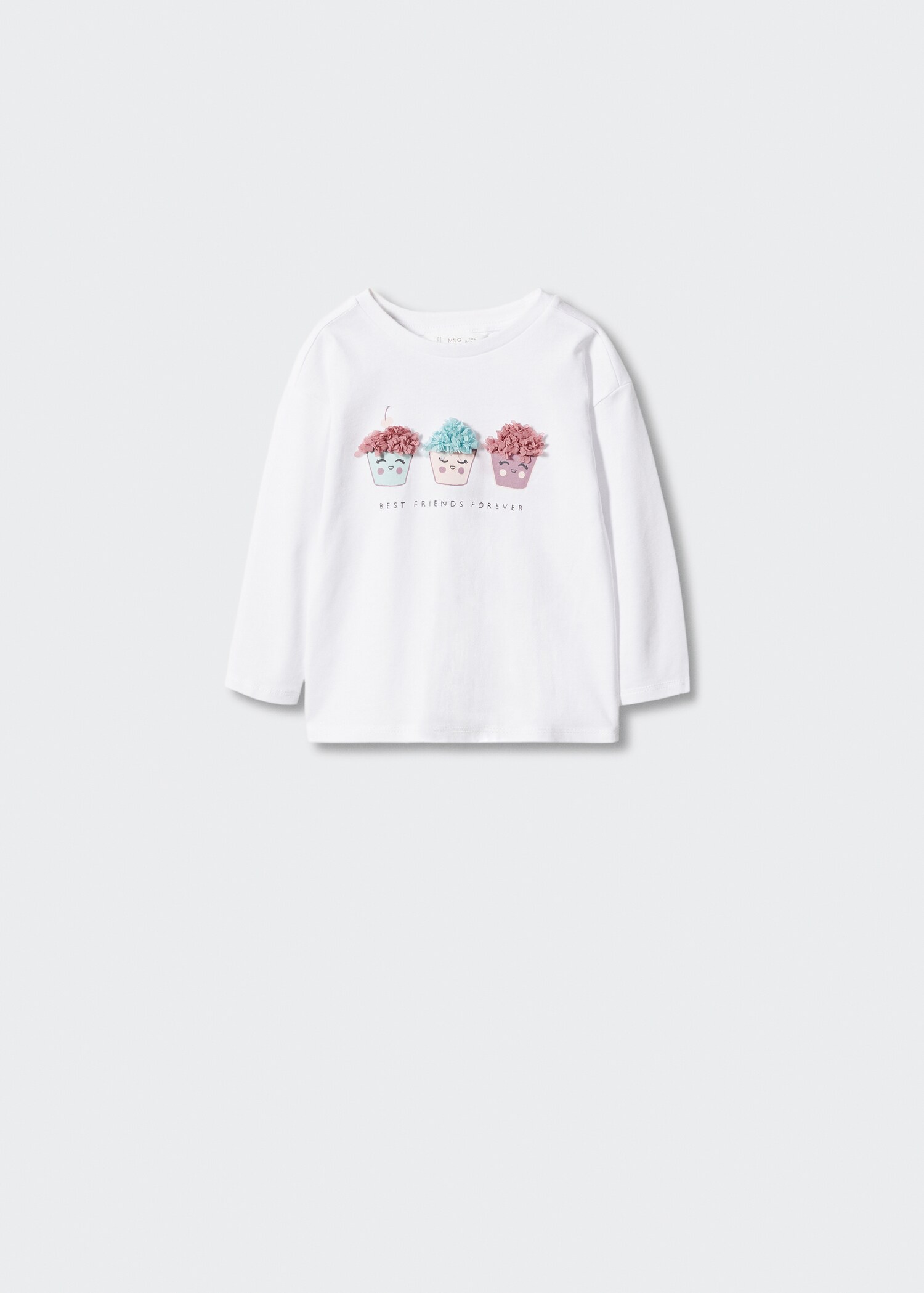 Texturiertes Langarm-T-Shirt - Artikel ohne Model