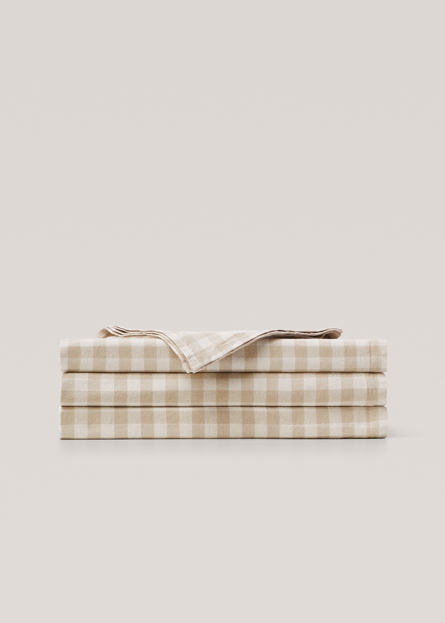 100% cotton check tablecloth 150x150cm - Article without model