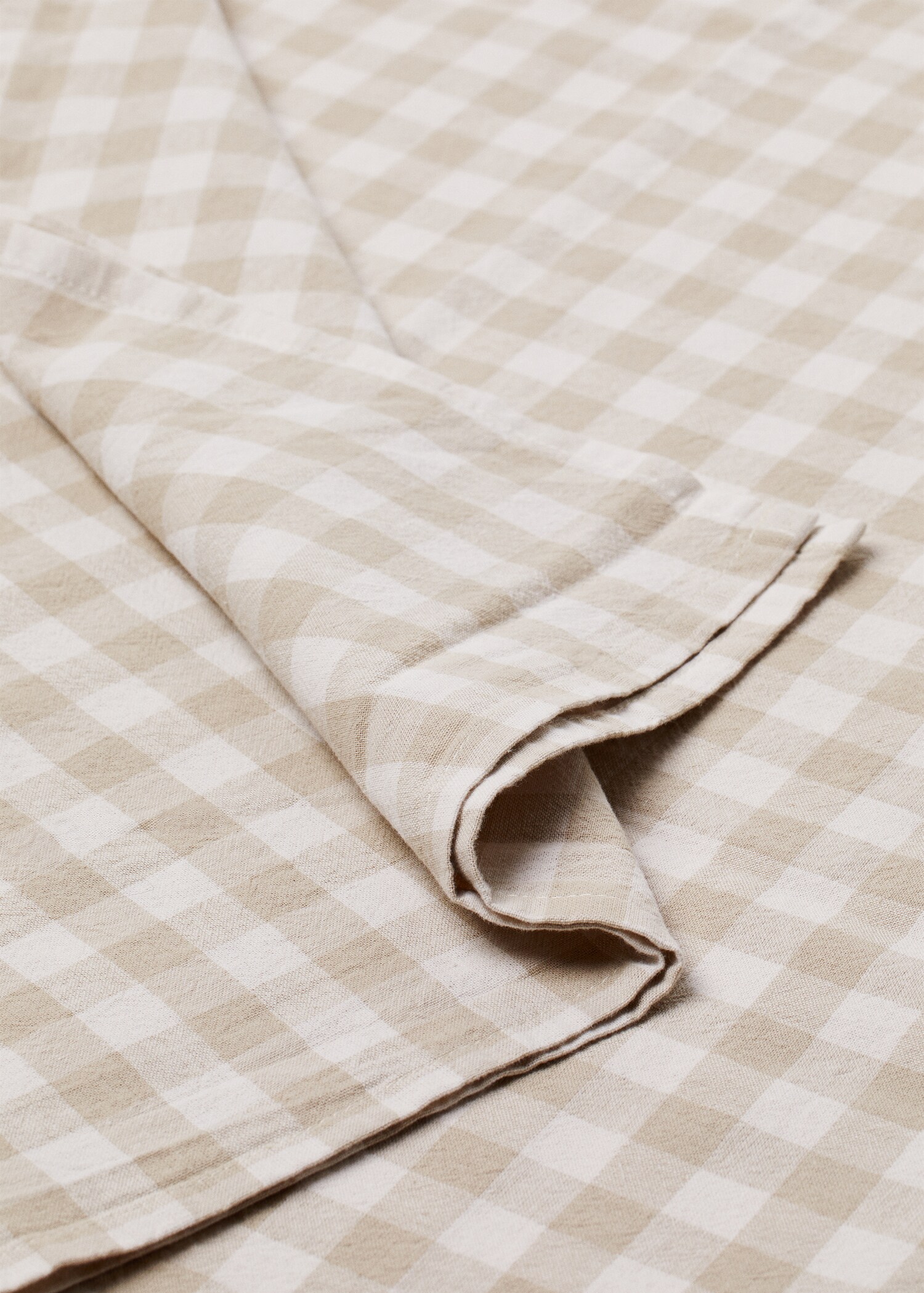 100% cotton check tablecloth 150x150cm - Details of the article 1