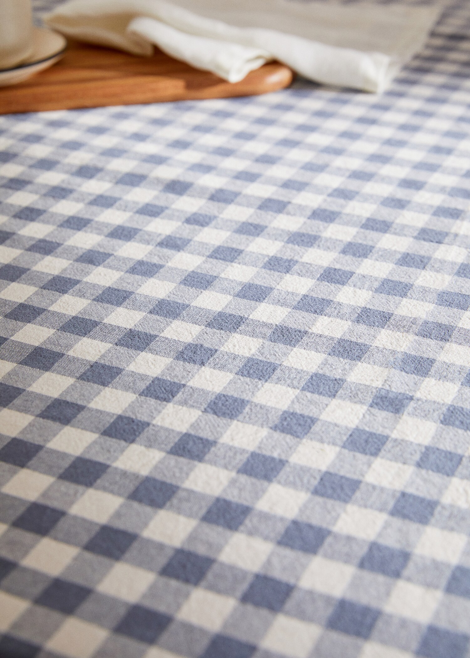 100% cotton check tablecloth 150x150cm - Details of the article 7