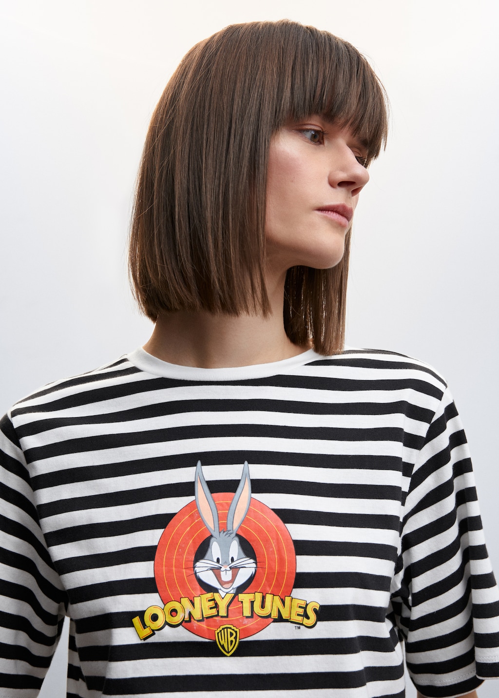 Bugs Bunny striped t shirt Women MANGO Taiwan area