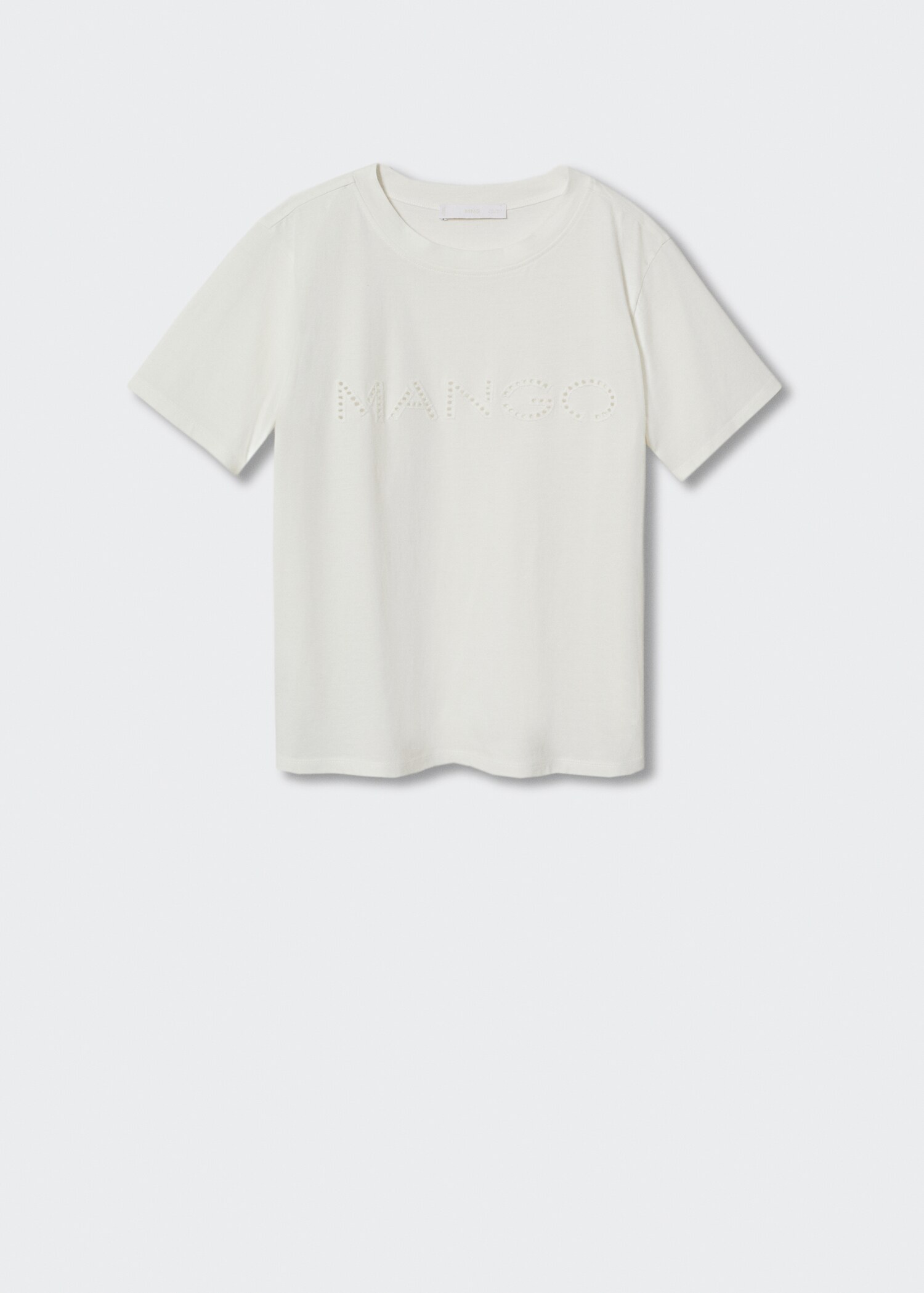 Laser-cut cotton T-shirt - Article without model