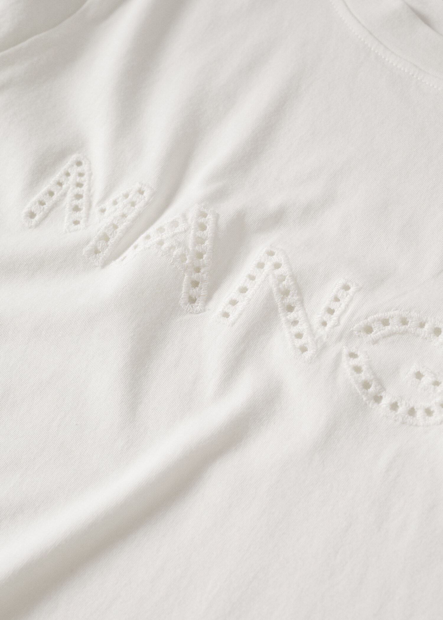 Laser-cut cotton T-shirt - Details of the article 8