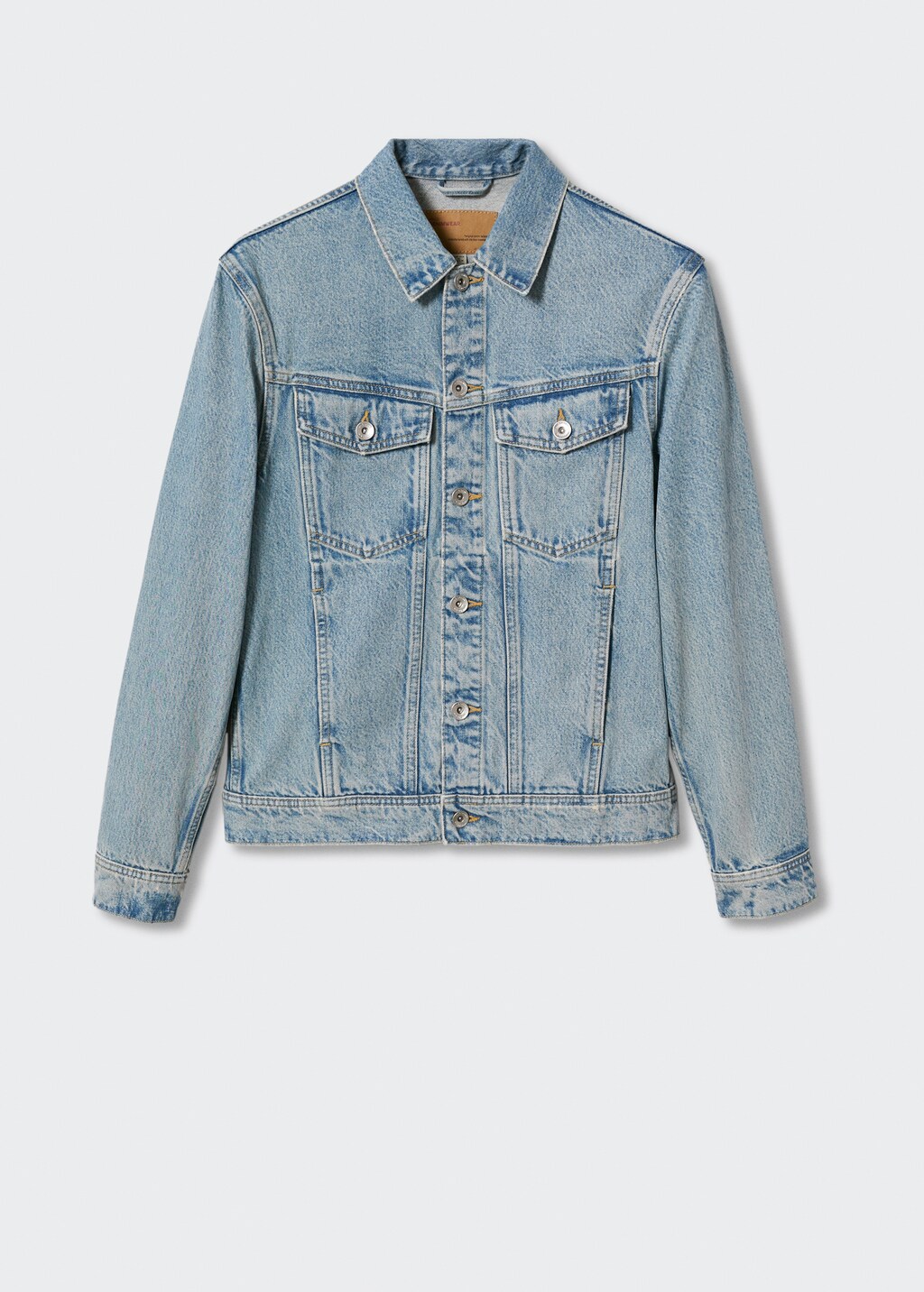 Vintage-wash denim jacket - Men | MANGO Georgia
