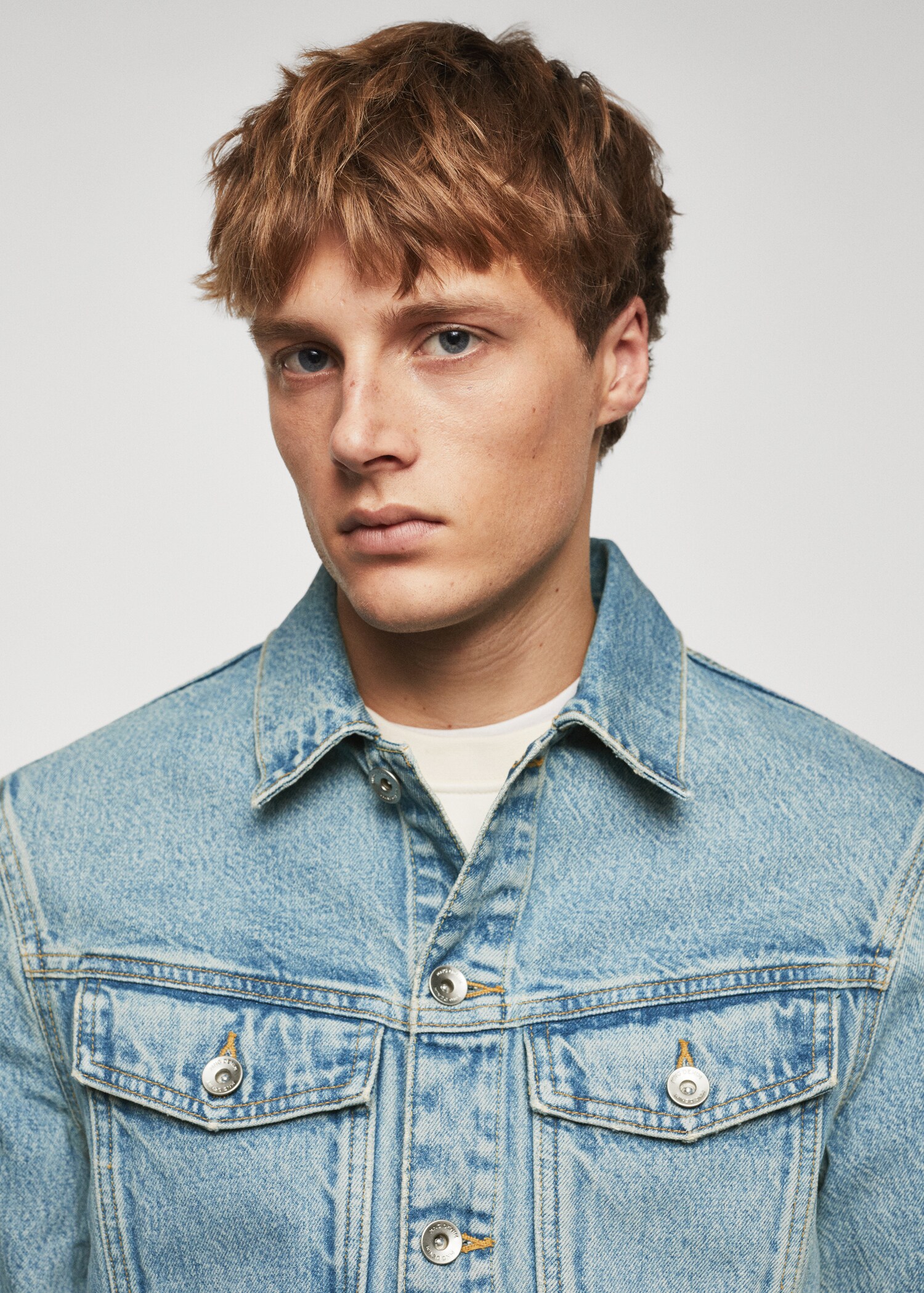 Denimjakke med vintage-vask - Artikkeldetalj 1