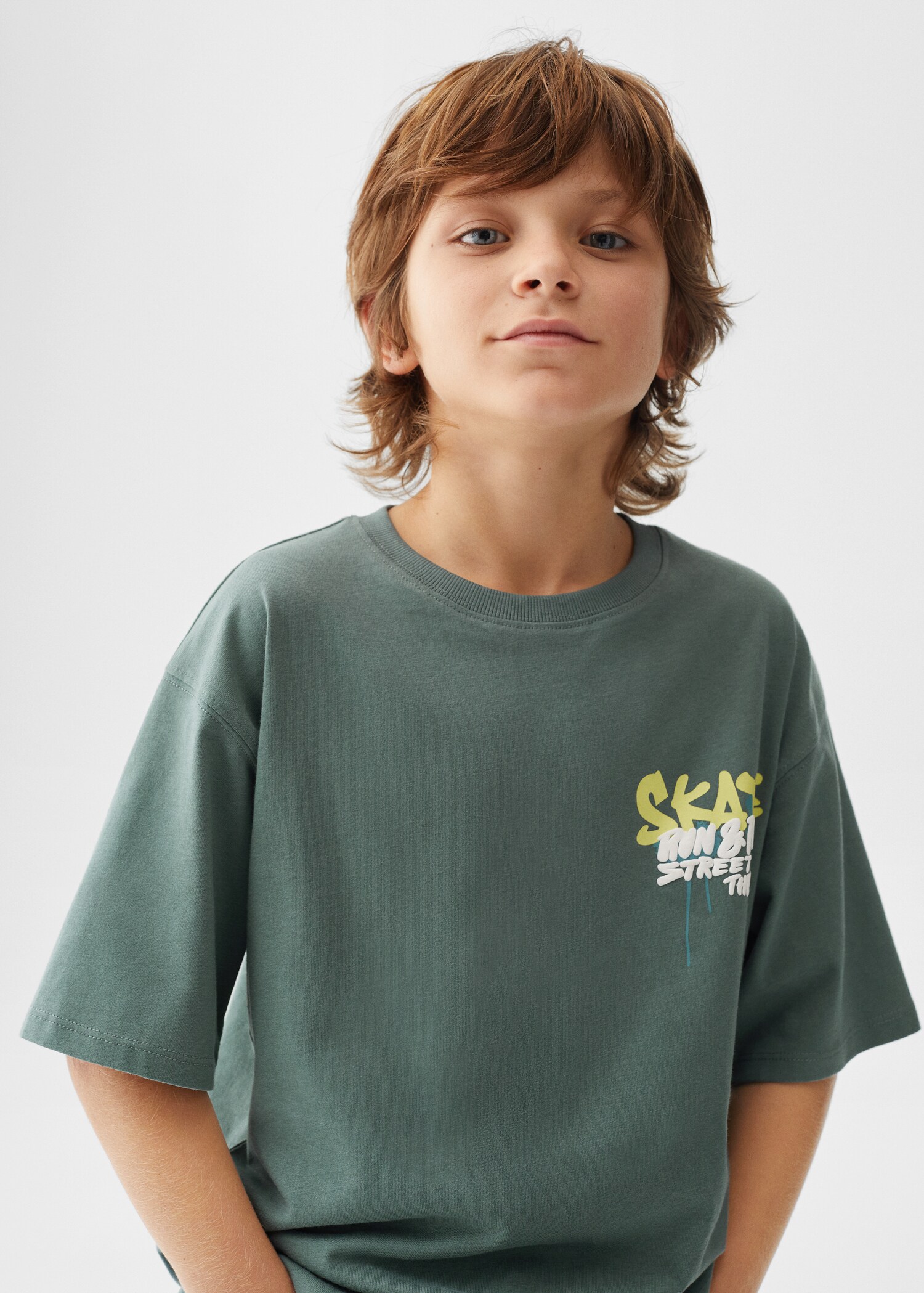 Printed cotton-blend T-shirt - Details of the article 1