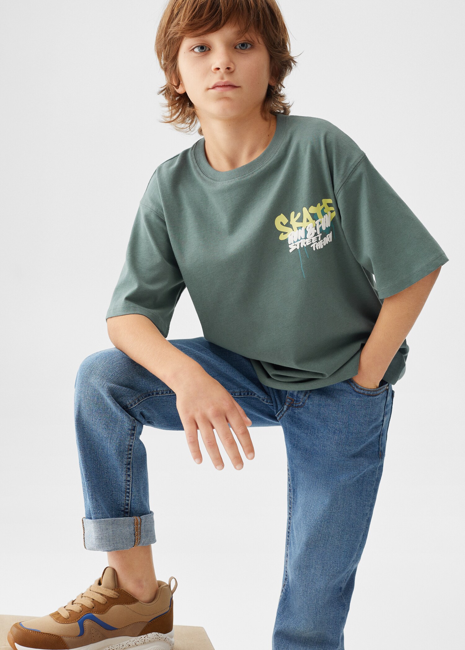 Printed cotton-blend T-shirt - Details of the article 2