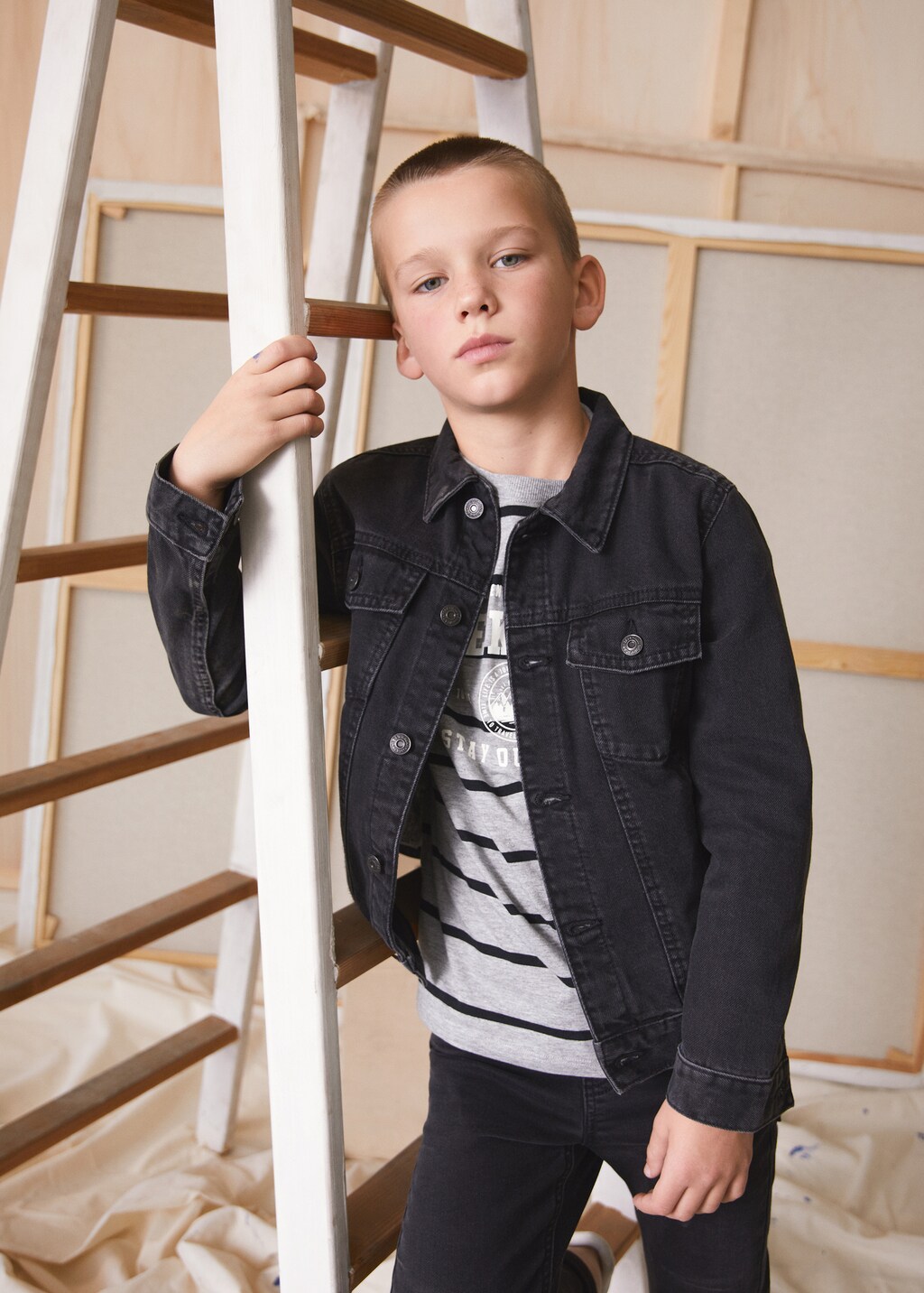 Veste jean mango sale